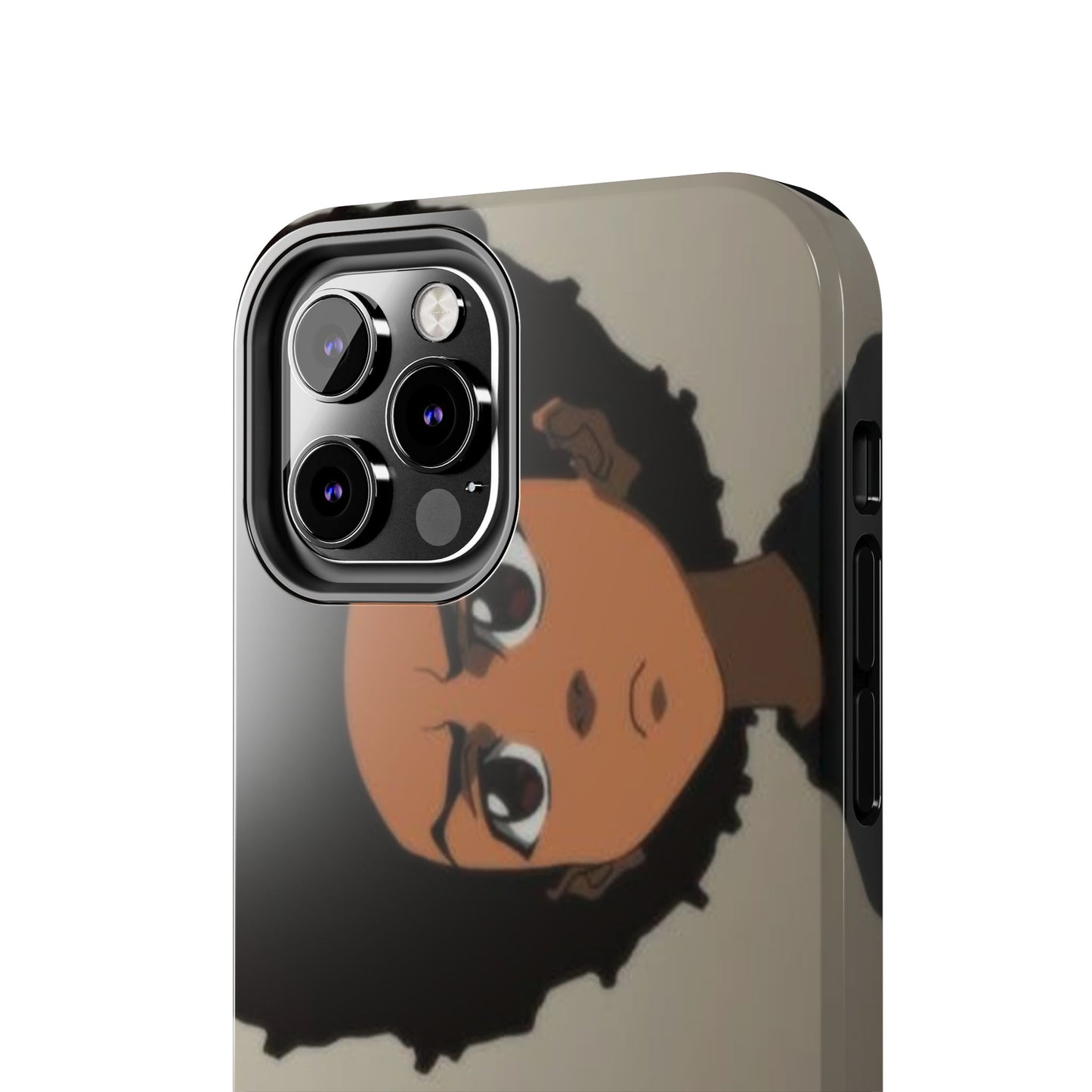 Tough Phone Case — Afro Anime Duo Face Design, Protective Shockproof Cover