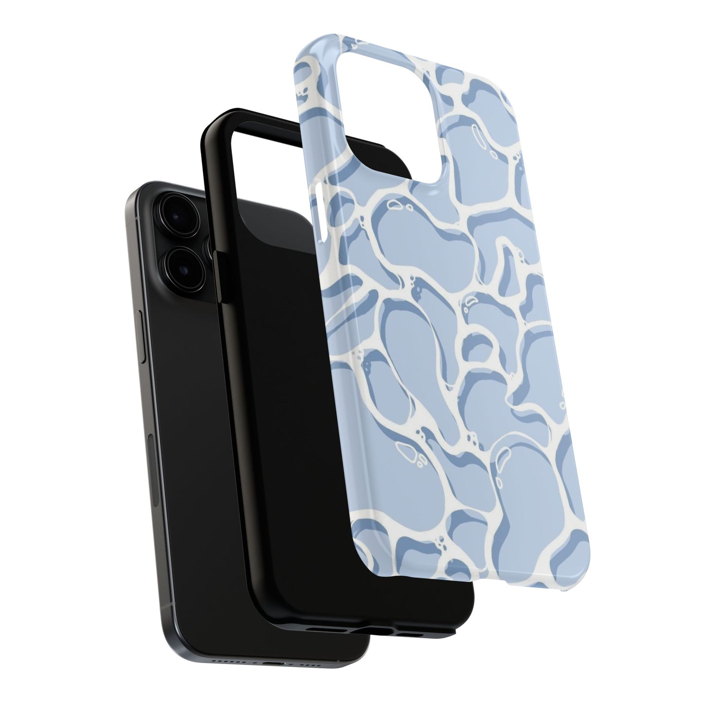 Blue Abstract Pool Pattern Tough Phone Case