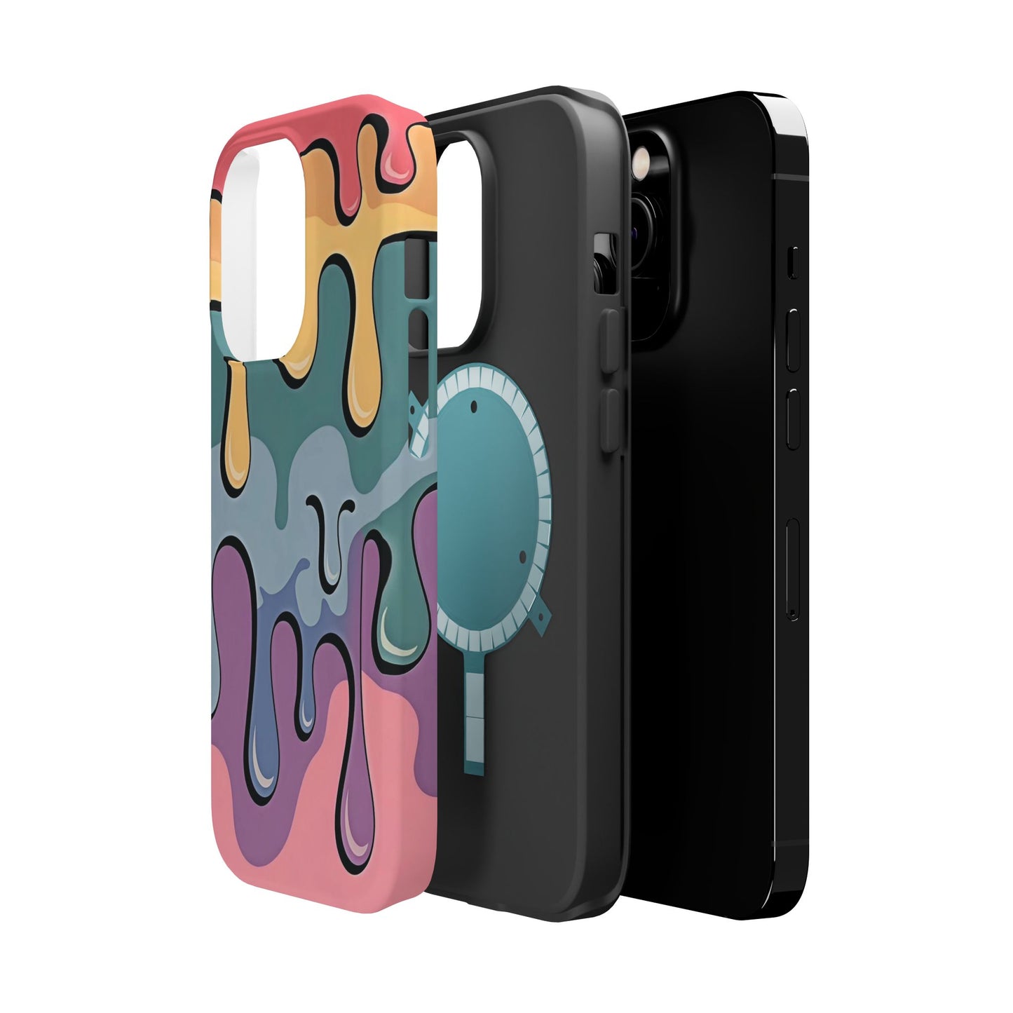 Colorful Drip Magnetic Phone Case — Impact-Resistant iPhone Cover