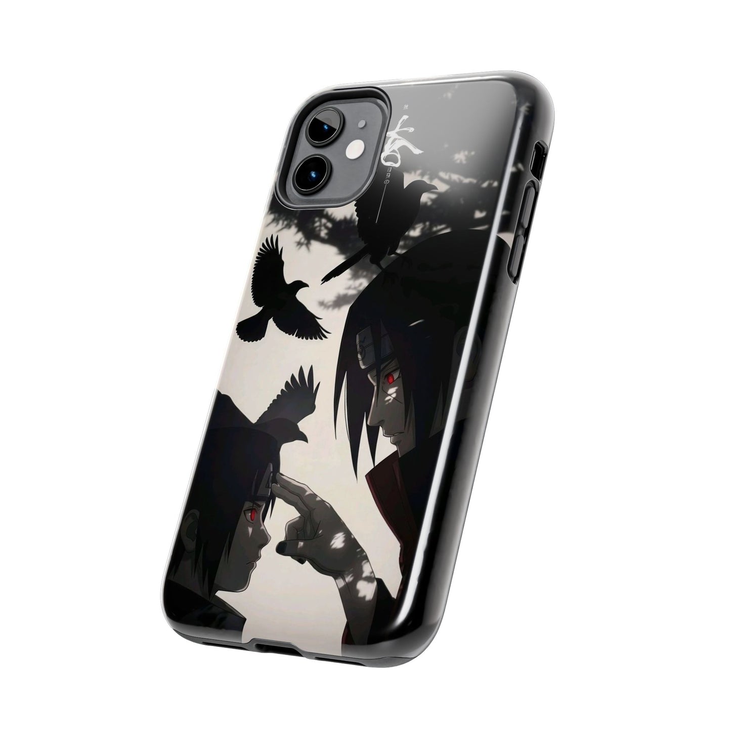 Anime Raven Silhouette Phone Case — Dark Red Eye Tough Protective Case
