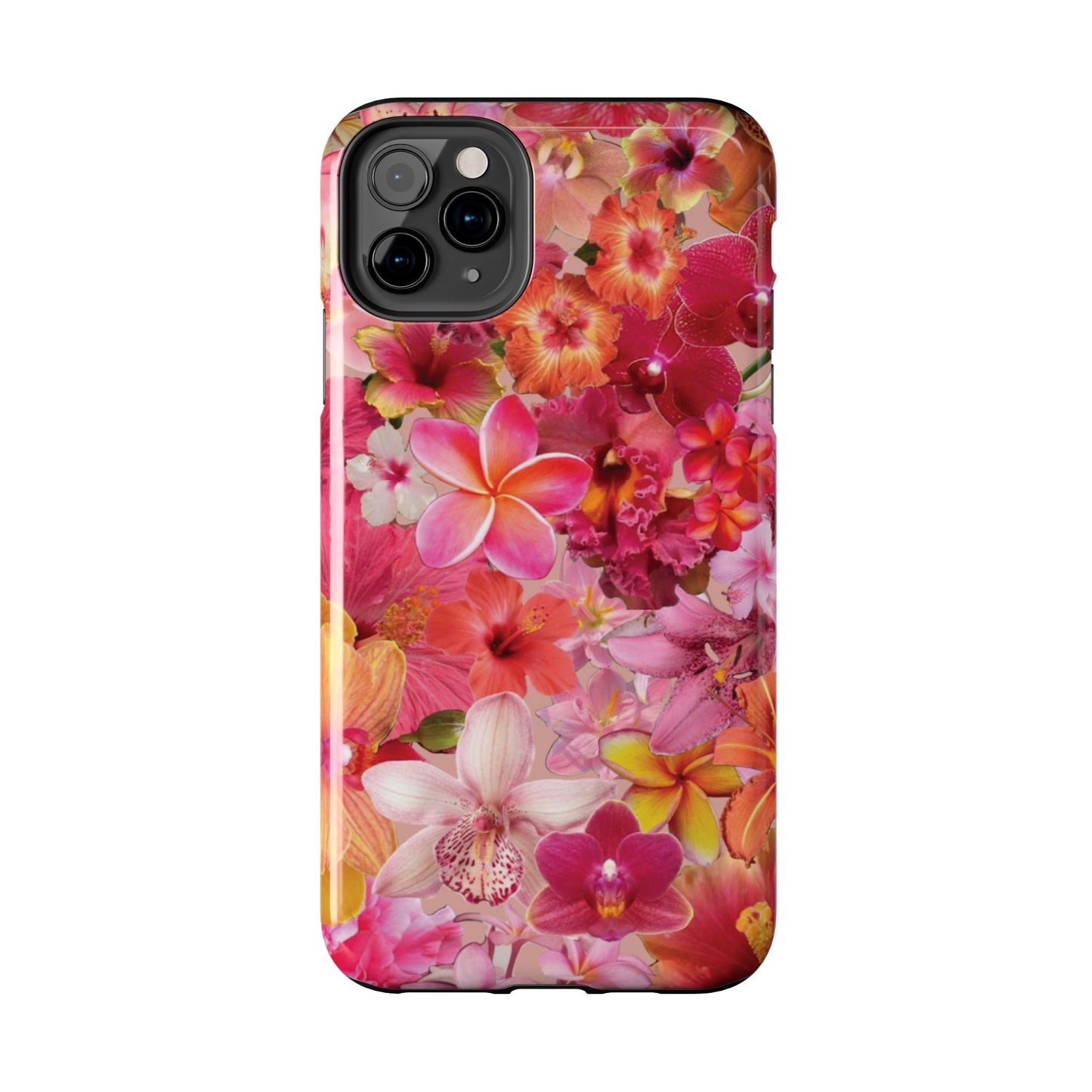 Tough Phone Case — Pink Tropical Floral Orchids Phone Cover