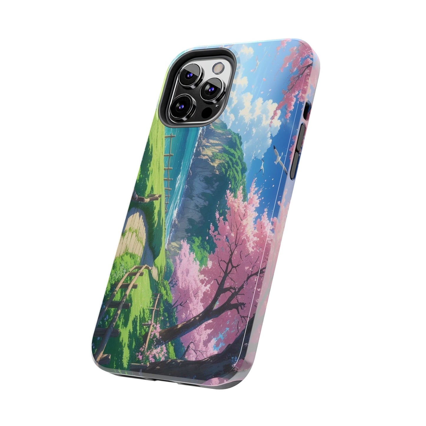 Tough Phone Case — Scenic Cherry Blossom Landscape Phone Cover