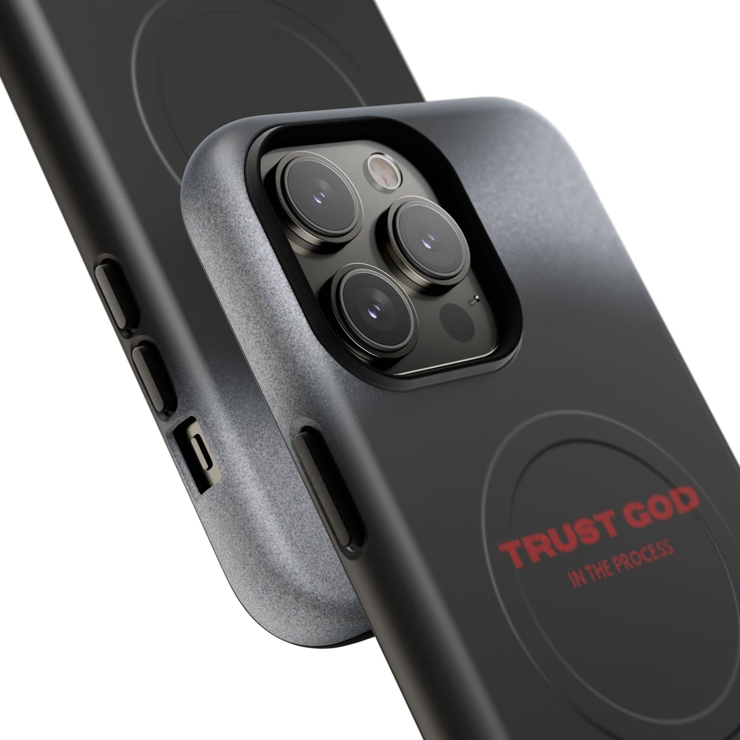 MagSafe Phone Case — "Trust God in the Process" Black Magnetic Tough Case