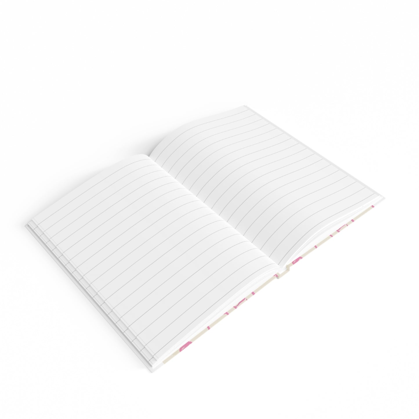 Abstract Faces Ruled Journal — Pink Line Art Notebook for Sketching, Notes & Daily Journaling