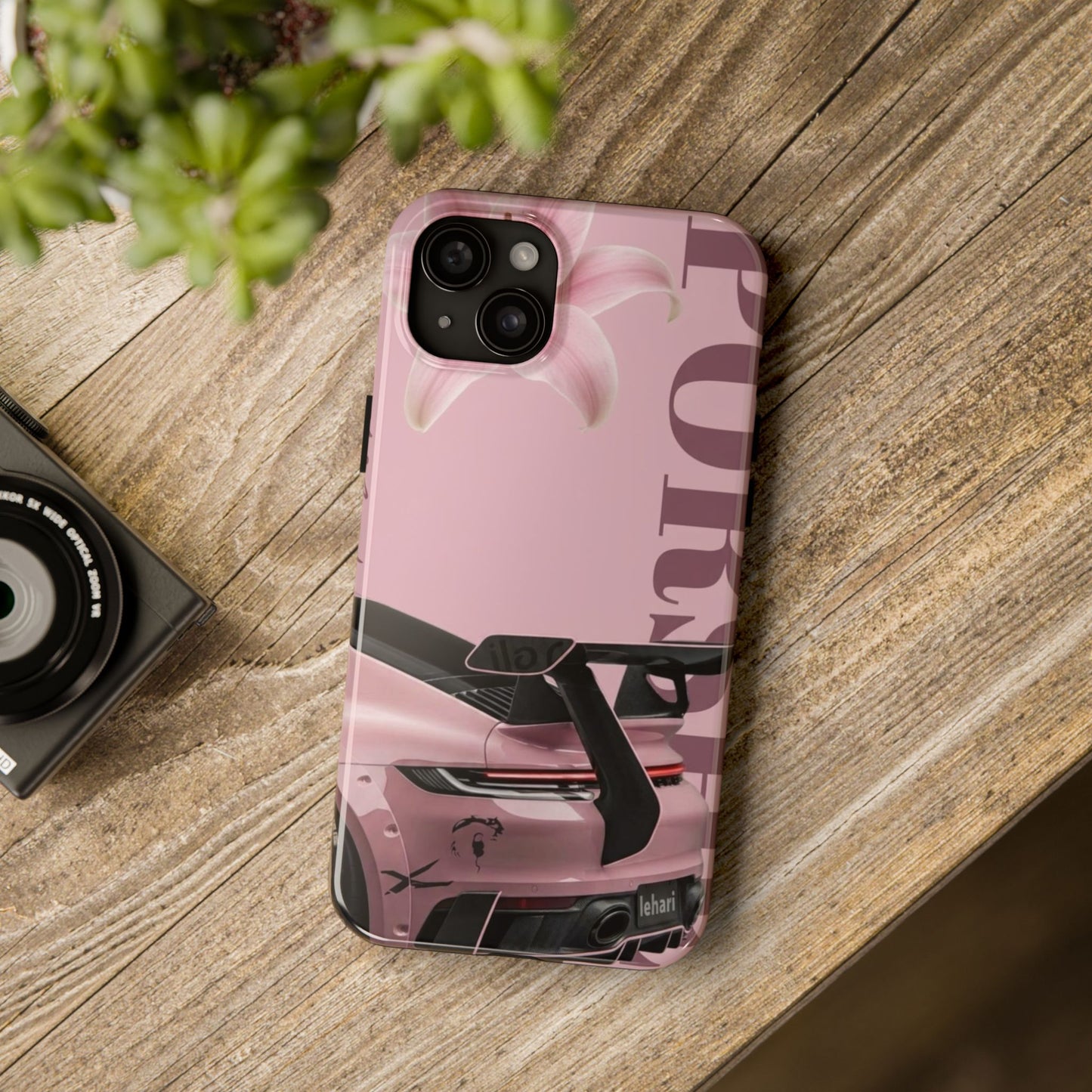 Pink Racing Car Tough Phone Case — 'Queen' Sportback Design