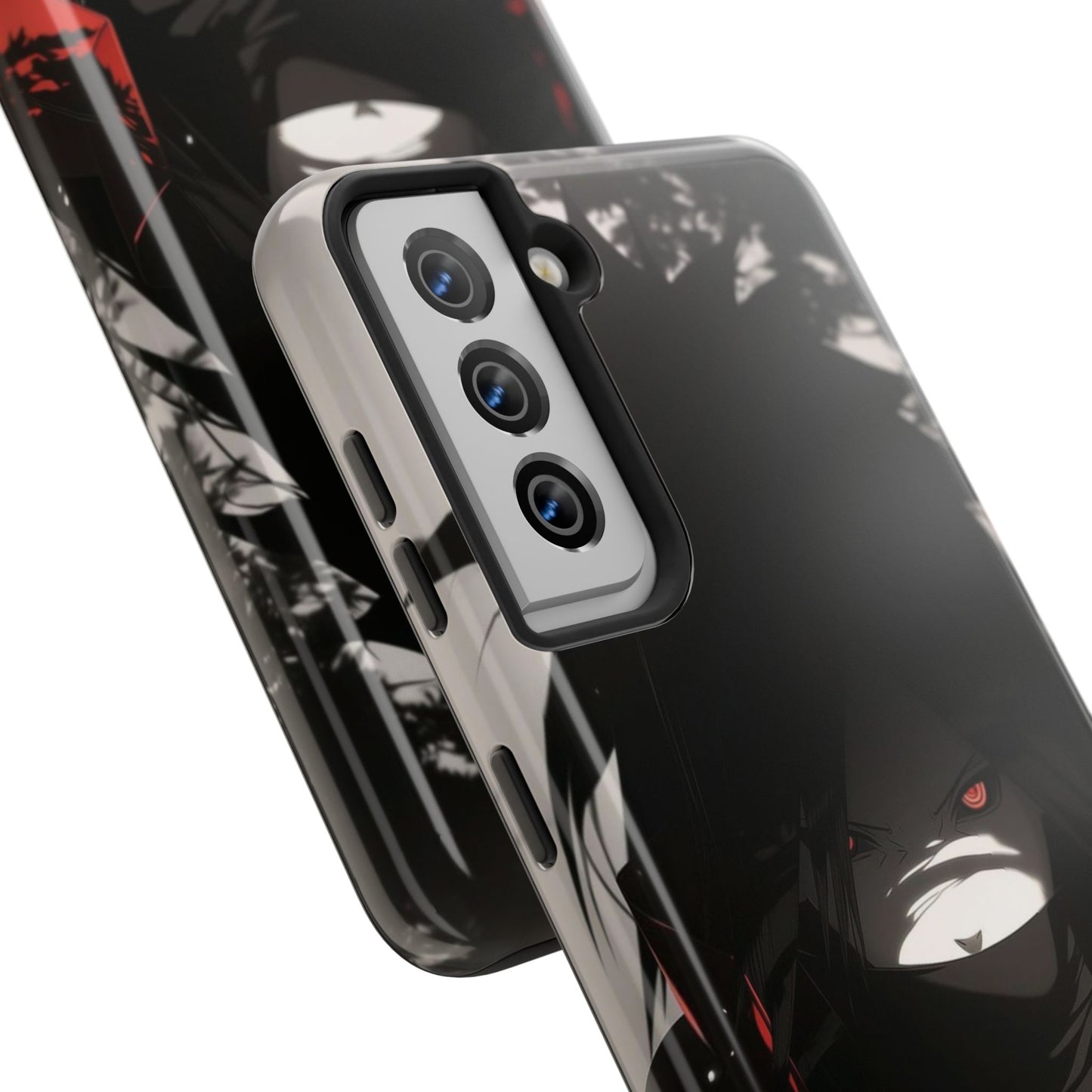 Anime Dark Ninja Phone Case — Red Eye Silhouette Tough Phone Case
