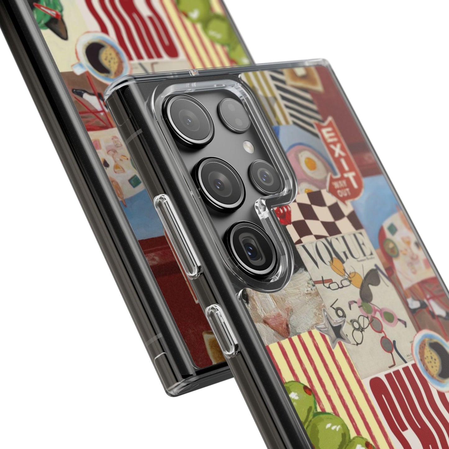 Collage Vintage Aesthetic Clear Impact-Resistant Phone Case