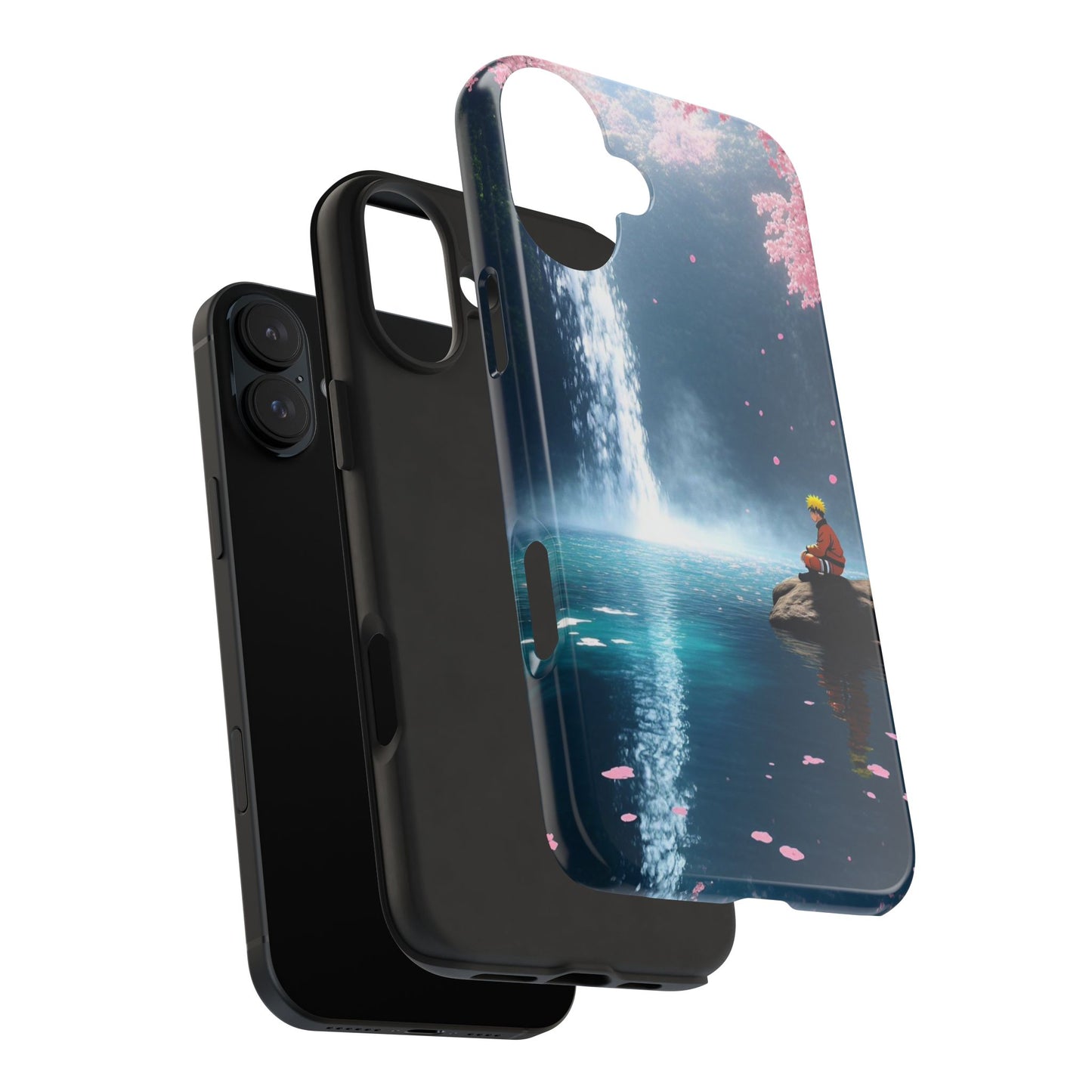 Naruto Scenic Tough Phone Case — Waterfall Meditation Anime Cover