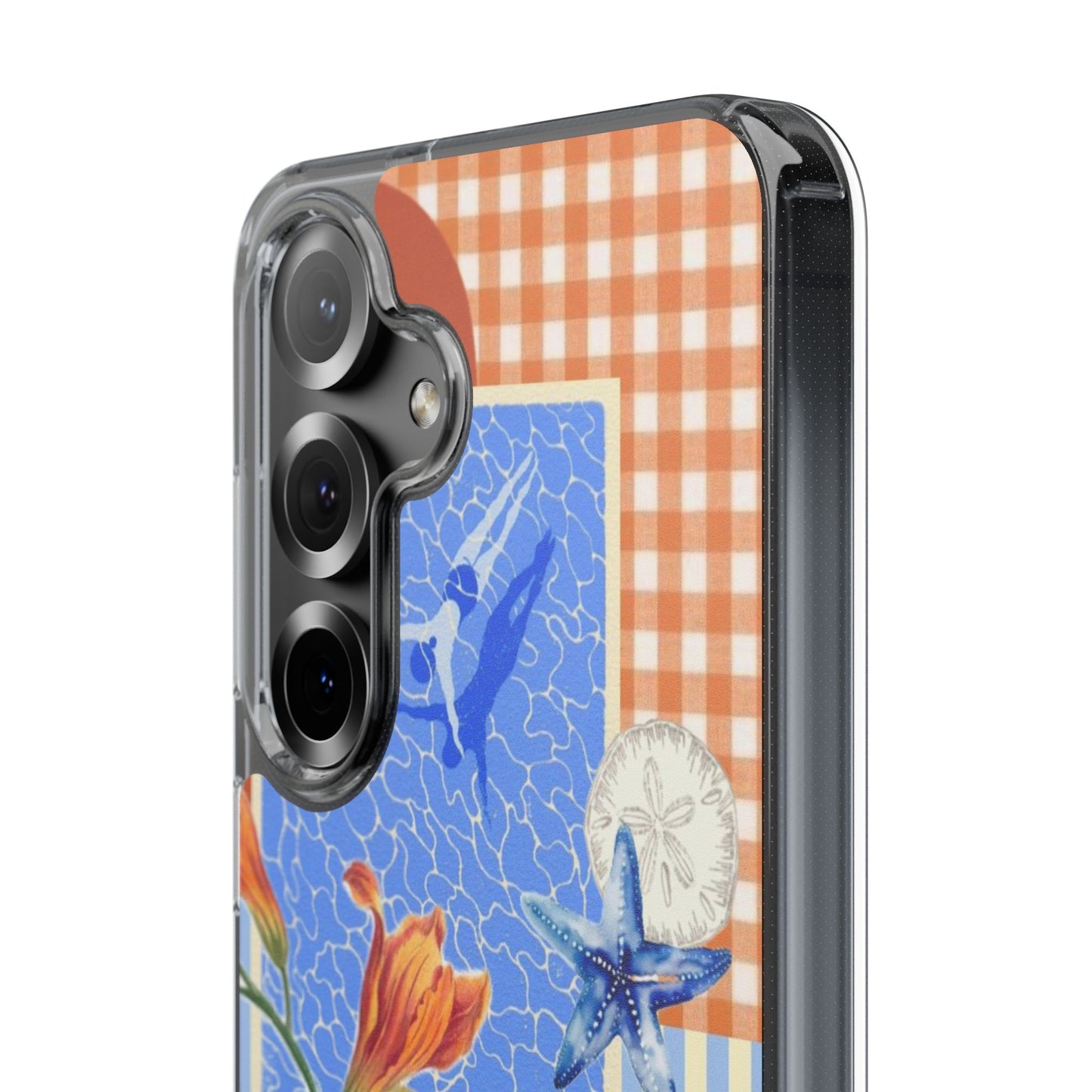 Floral Patchwork Clear Impact-Resistant Phone Case