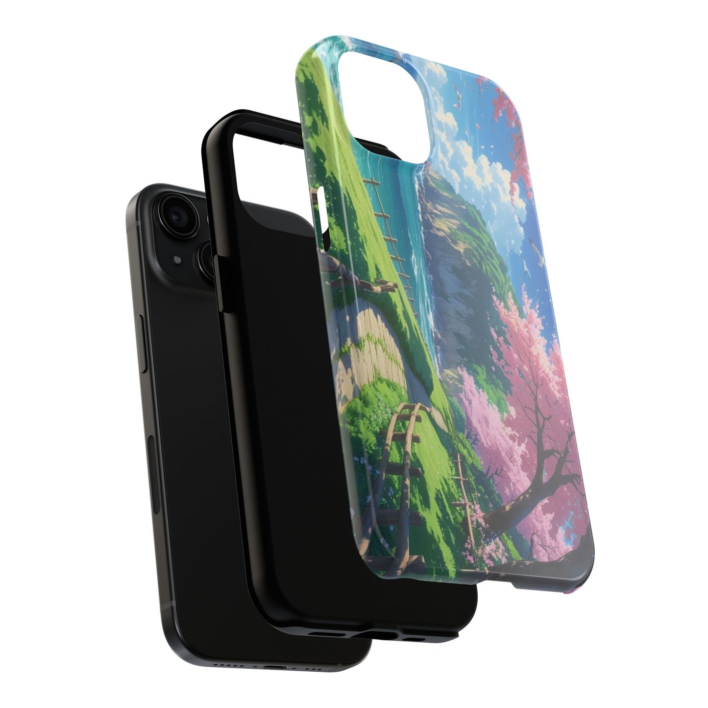 Tough Phone Case — Scenic Cherry Blossom Landscape Phone Cover