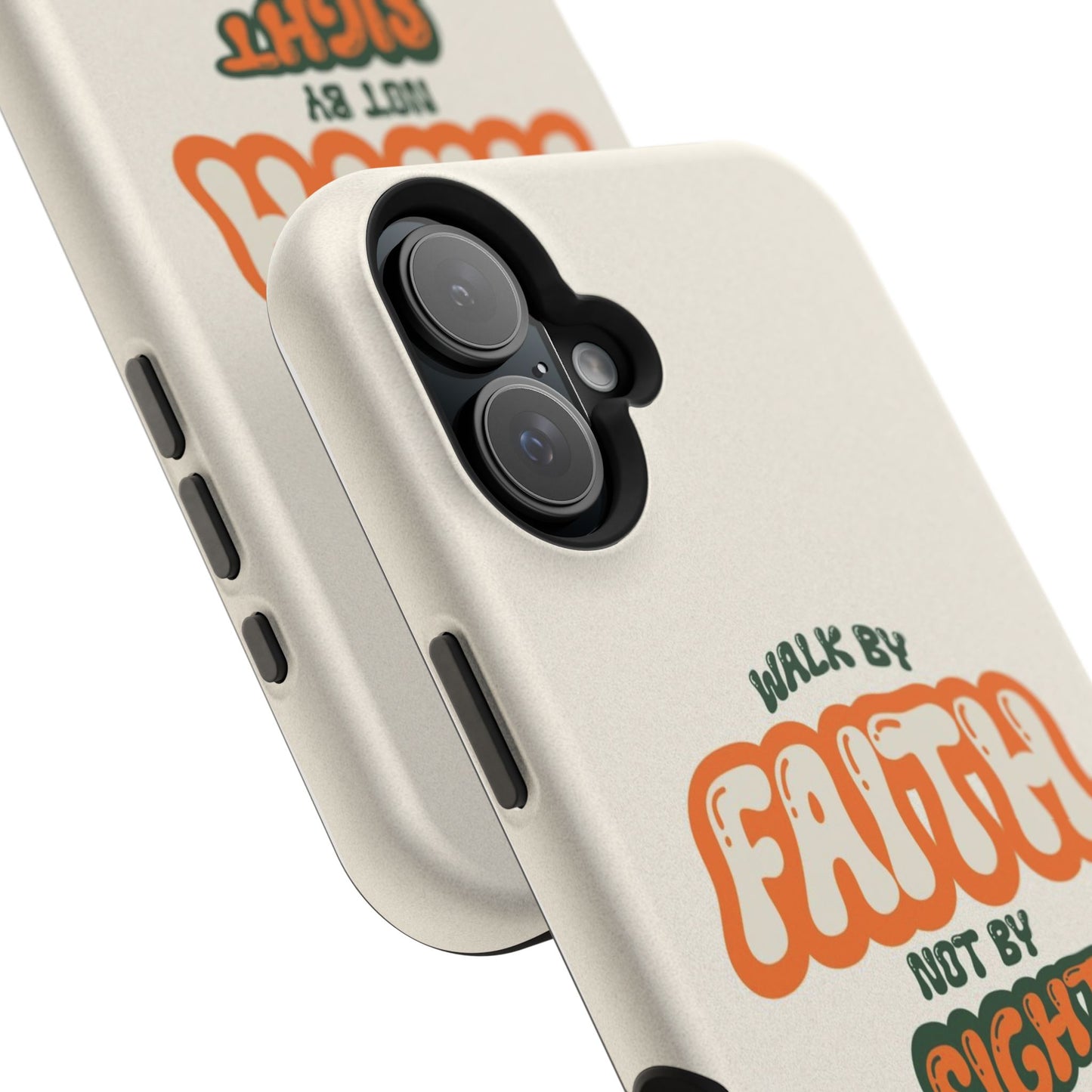 Magnetic Impact-Resistant Case — "Walk by Faith Not by Sight" Inspirational Phone Cover