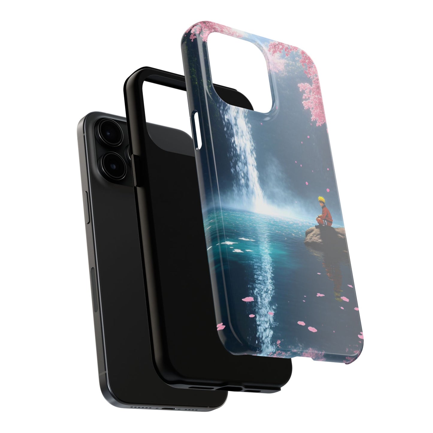 Naruto Scenic Tough Phone Case — Waterfall Meditation Anime Cover