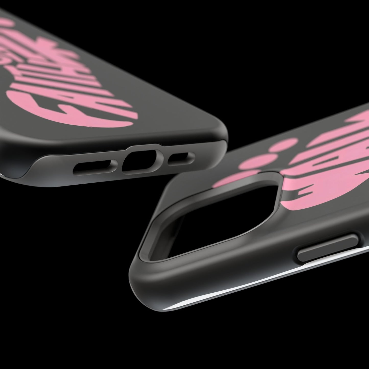 Phone Case — "Walk By Faith" Pink Footprint Magnetic Impact-Resistant Case