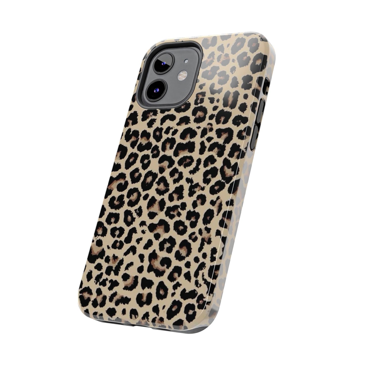 Leopard Print Tough Phone Case — Durable Protective iPhone Cover
