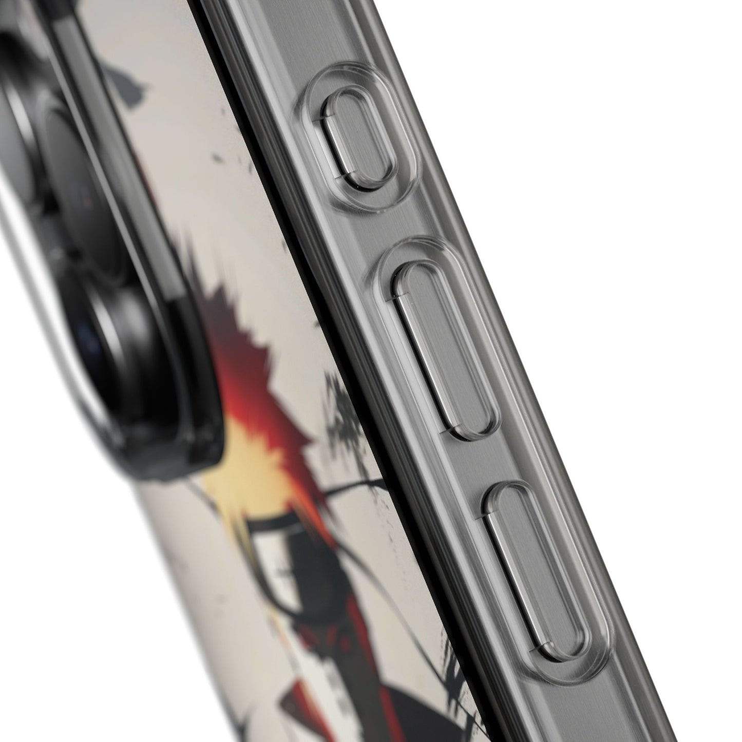 Clear Impact-Resistant Phone Case — Anime Akatsuki Shadow Design