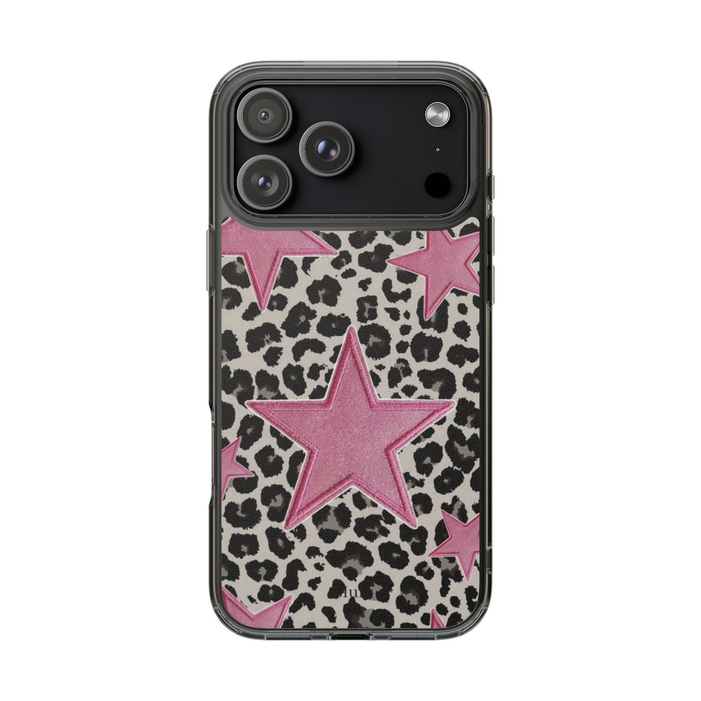 Pink Star Leopard Clear Impact Phone Case