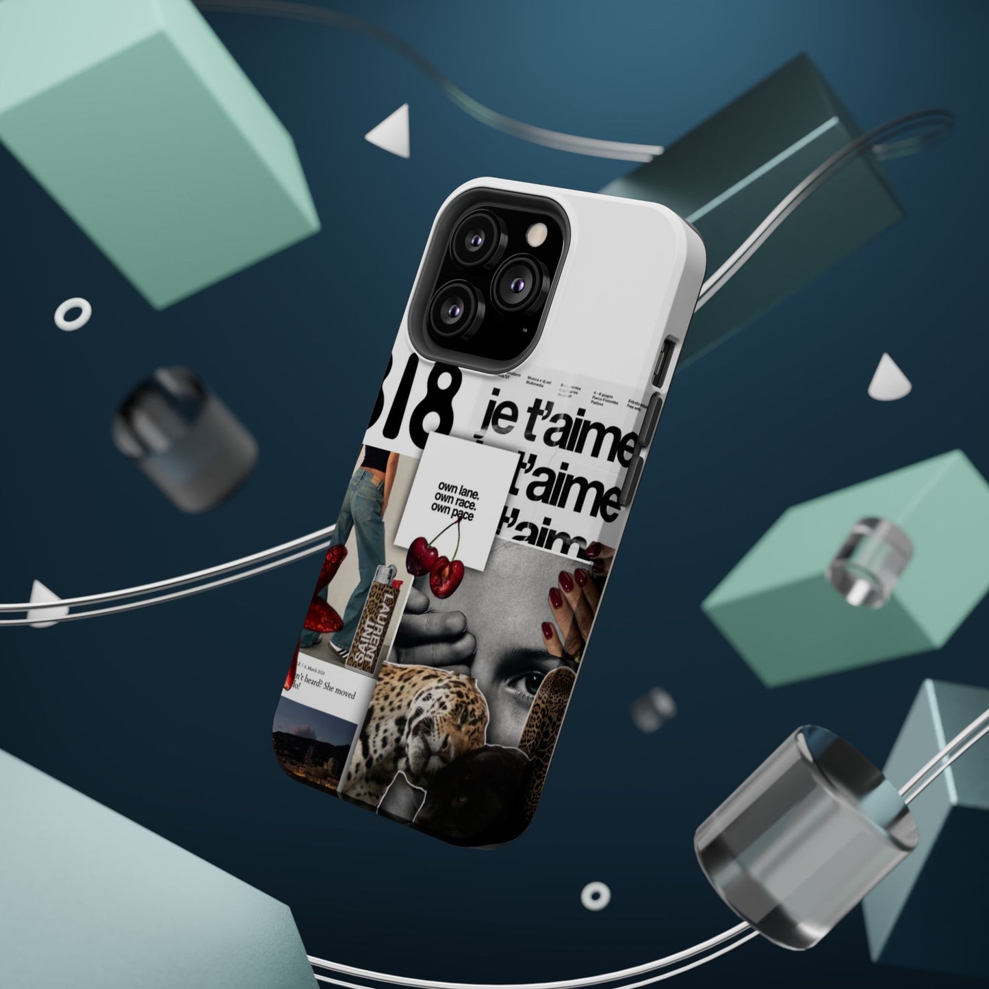 Collage 'Je t’aime' Magnetic Impact-Resistant Phone Case