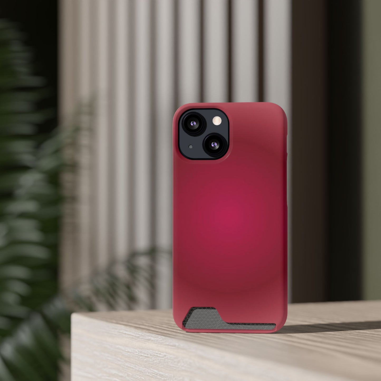 Slim Card-Holder Phone Case — Magnetic Red Wallet Cover