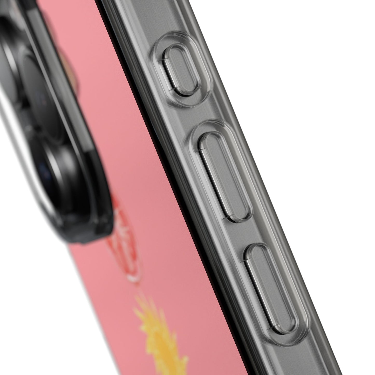 Clear Impact-Resistant Phone Case — Tropical Sun & Hibiscus Floral Design