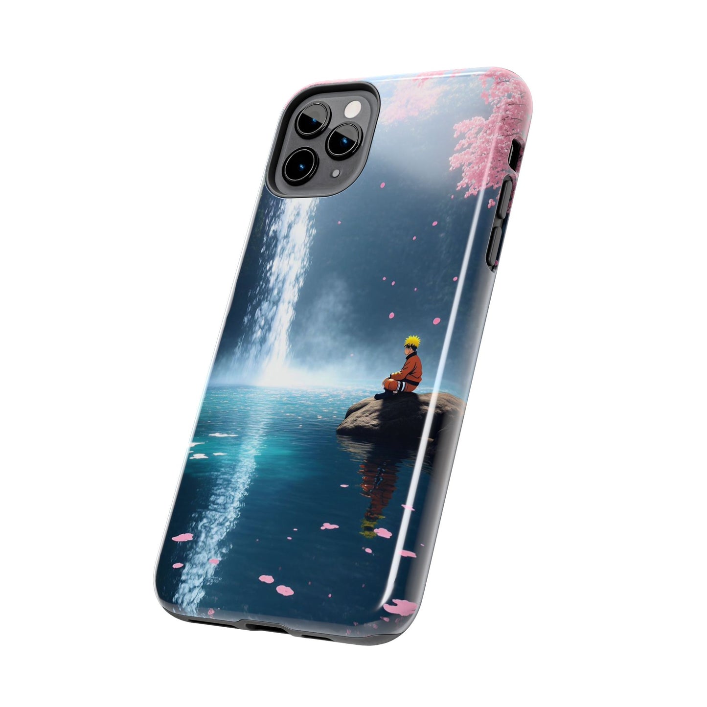 Naruto Scenic Tough Phone Case — Waterfall Meditation Anime Cover