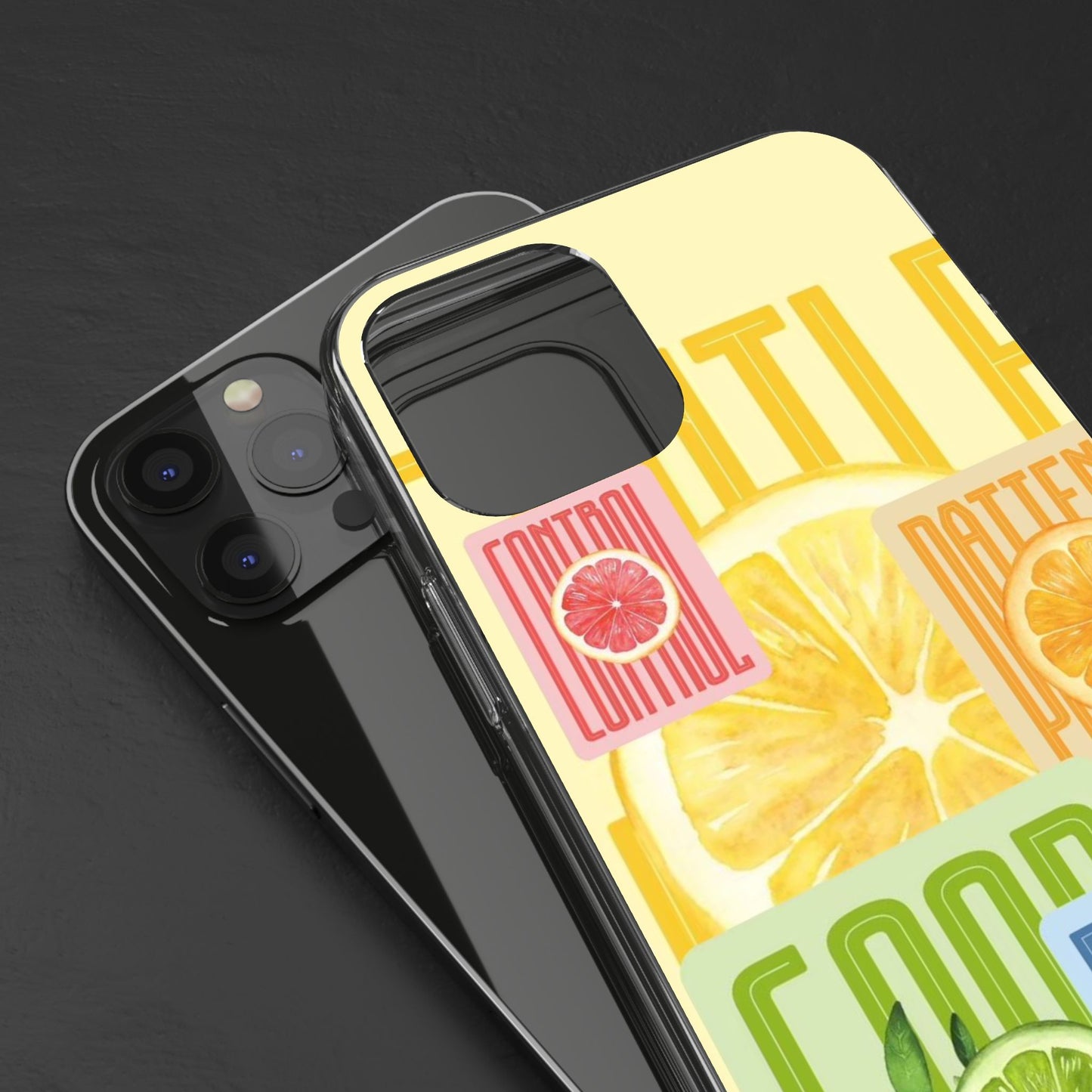 Clear Phone Case — Citrus Fruit Typography "Good Faith" Design