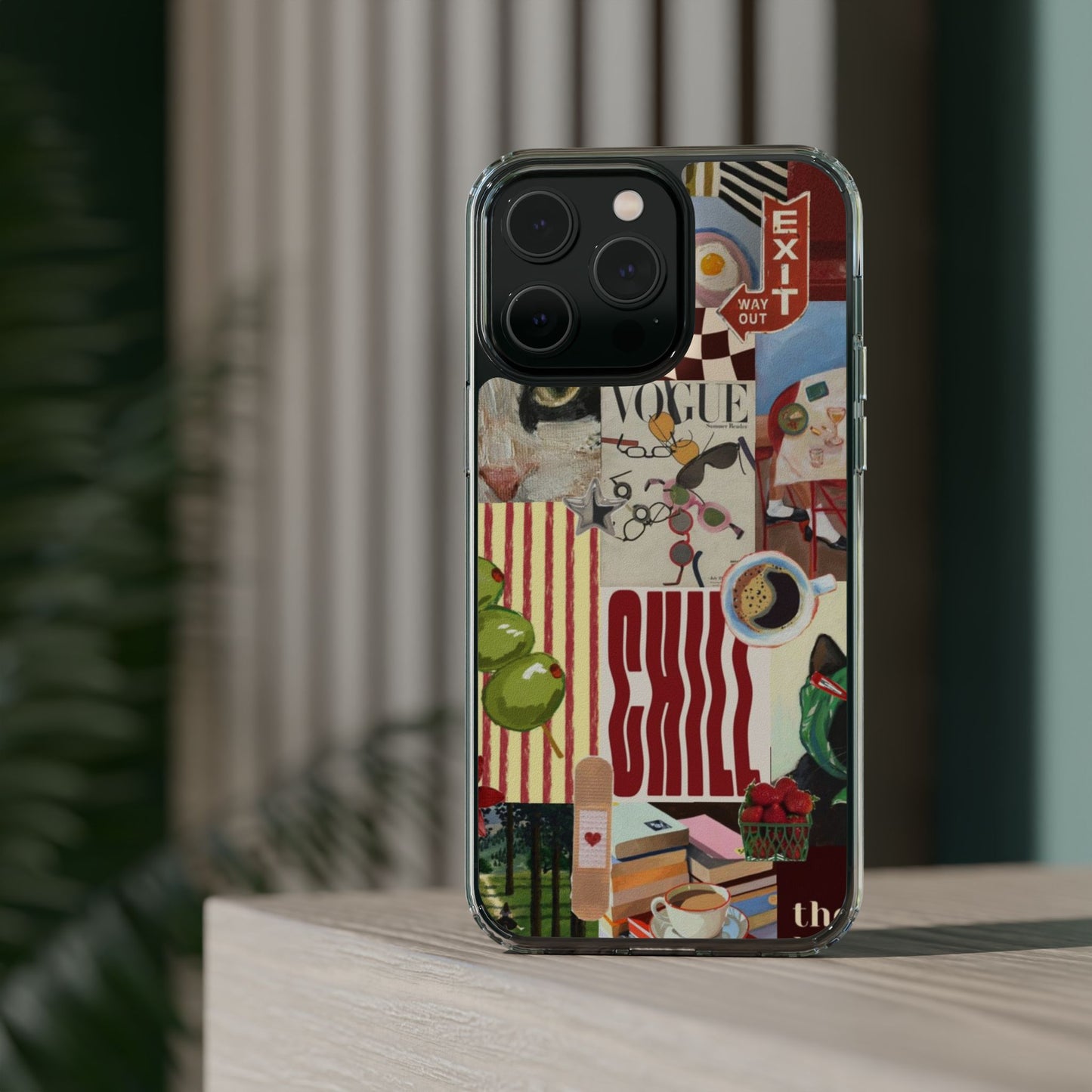 Collage Vintage Aesthetic Clear Impact-Resistant Phone Case