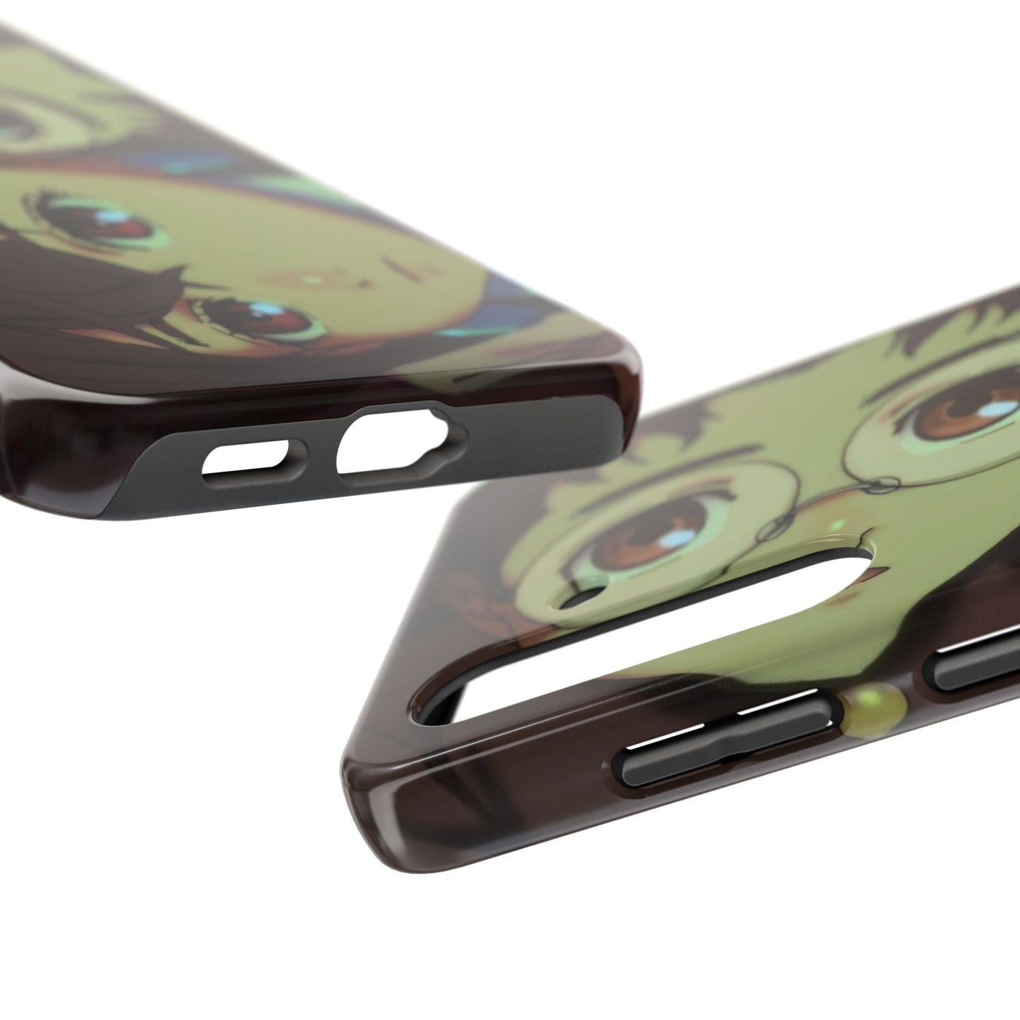 Anime Duo Tough Phone Case — Cute Chibi Sisters Protective Cover