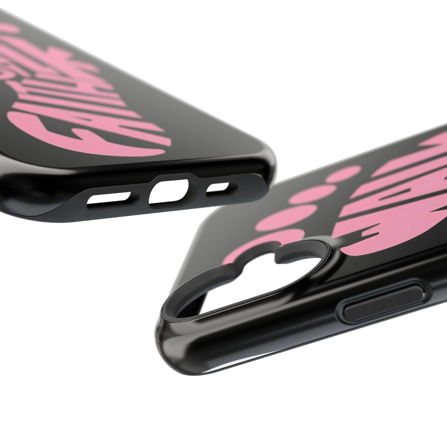 Phone Case — "Walk By Faith" Pink Footprint Magnetic Impact-Resistant Case