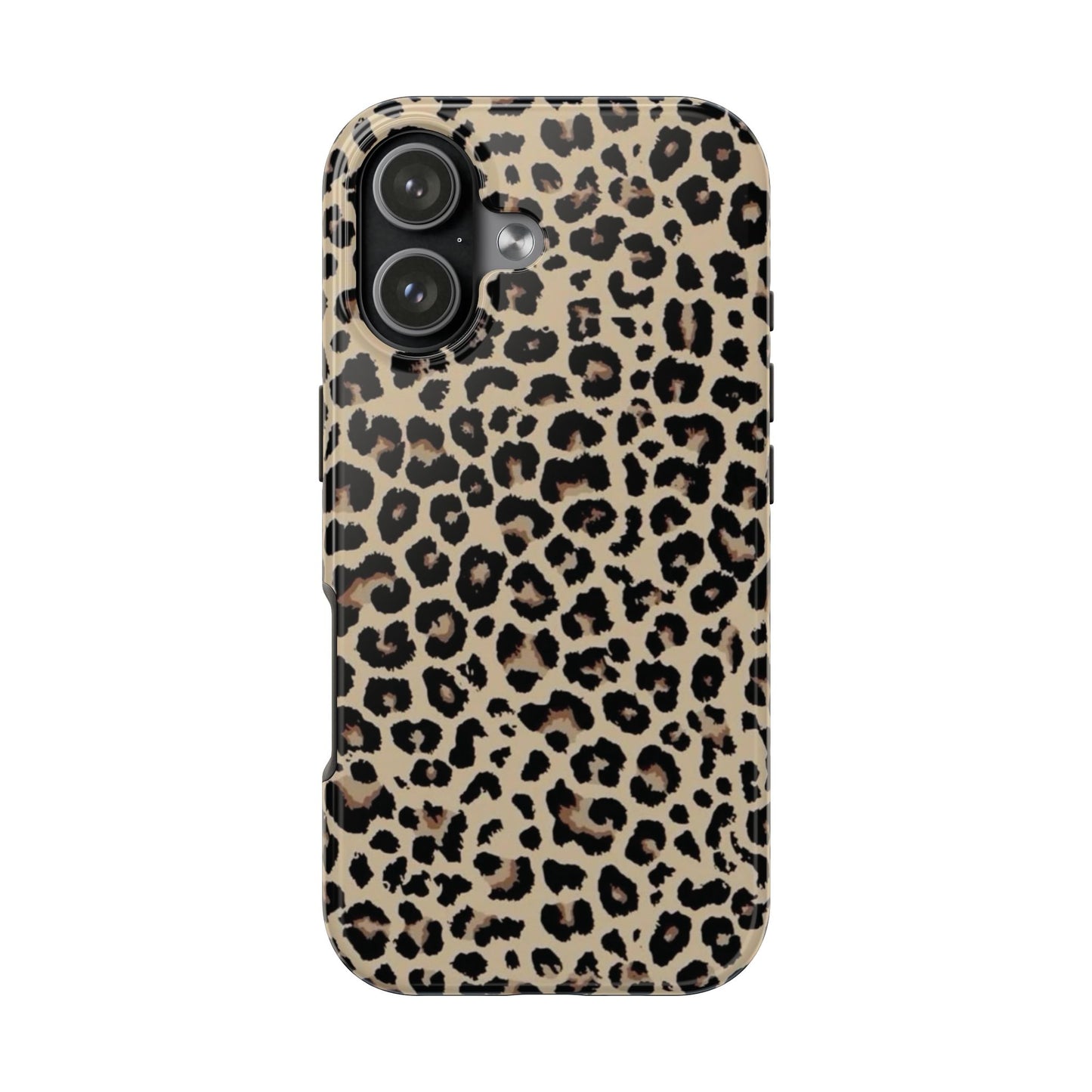 Leopard Print Tough Phone Case — Durable Protective iPhone Cover