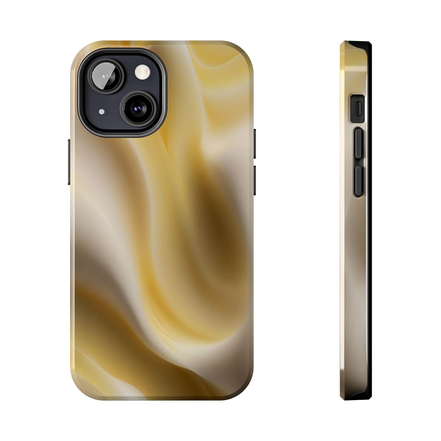 Gold Marble Tough Phone Case — Protective iPhone Case with Elegant Swirl Design