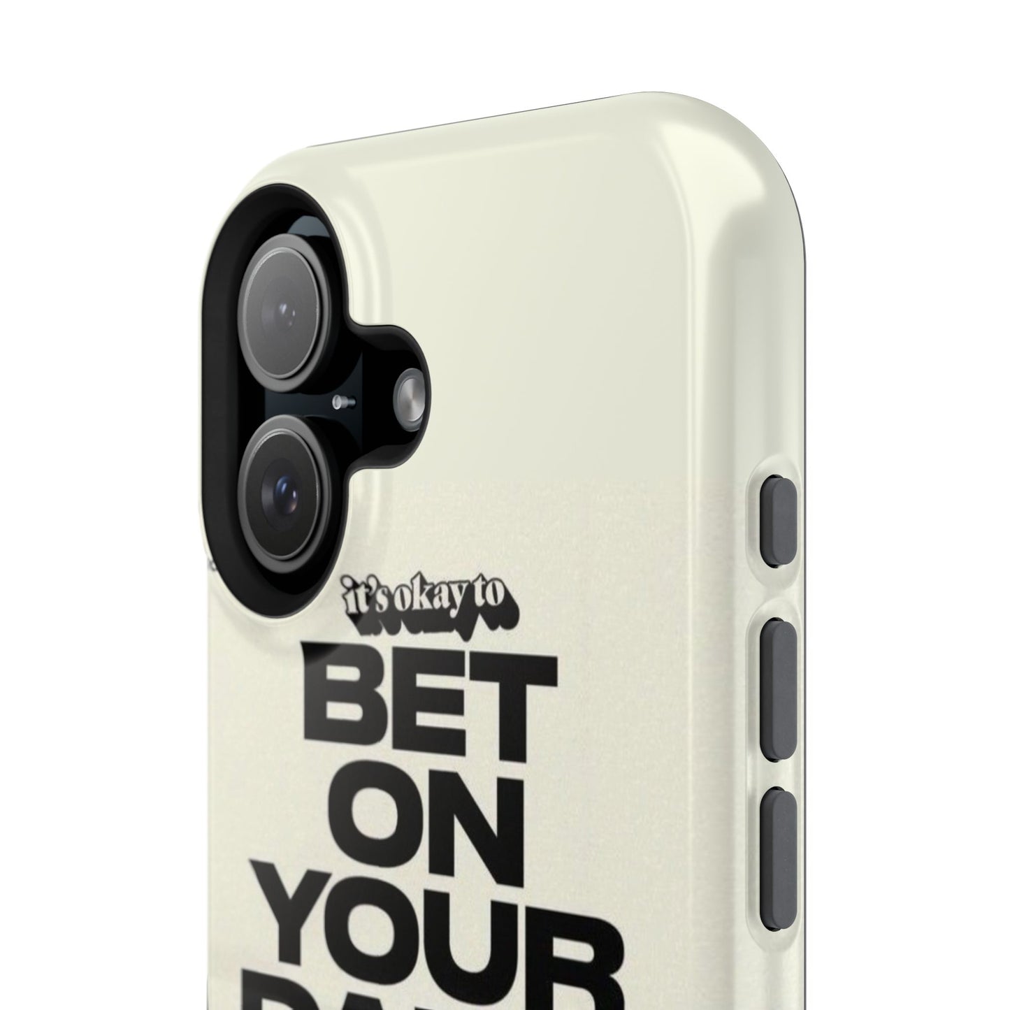 Magnetic Impact-Resistant Case — "Bet On Your Damn Self" Motivational Phone Cover