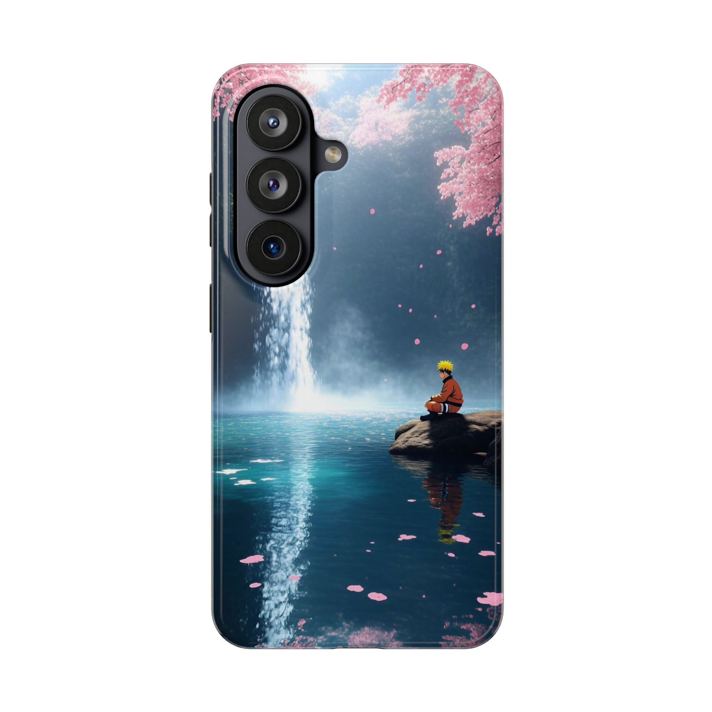 Naruto Scenic Tough Phone Case — Waterfall Meditation Anime Cover