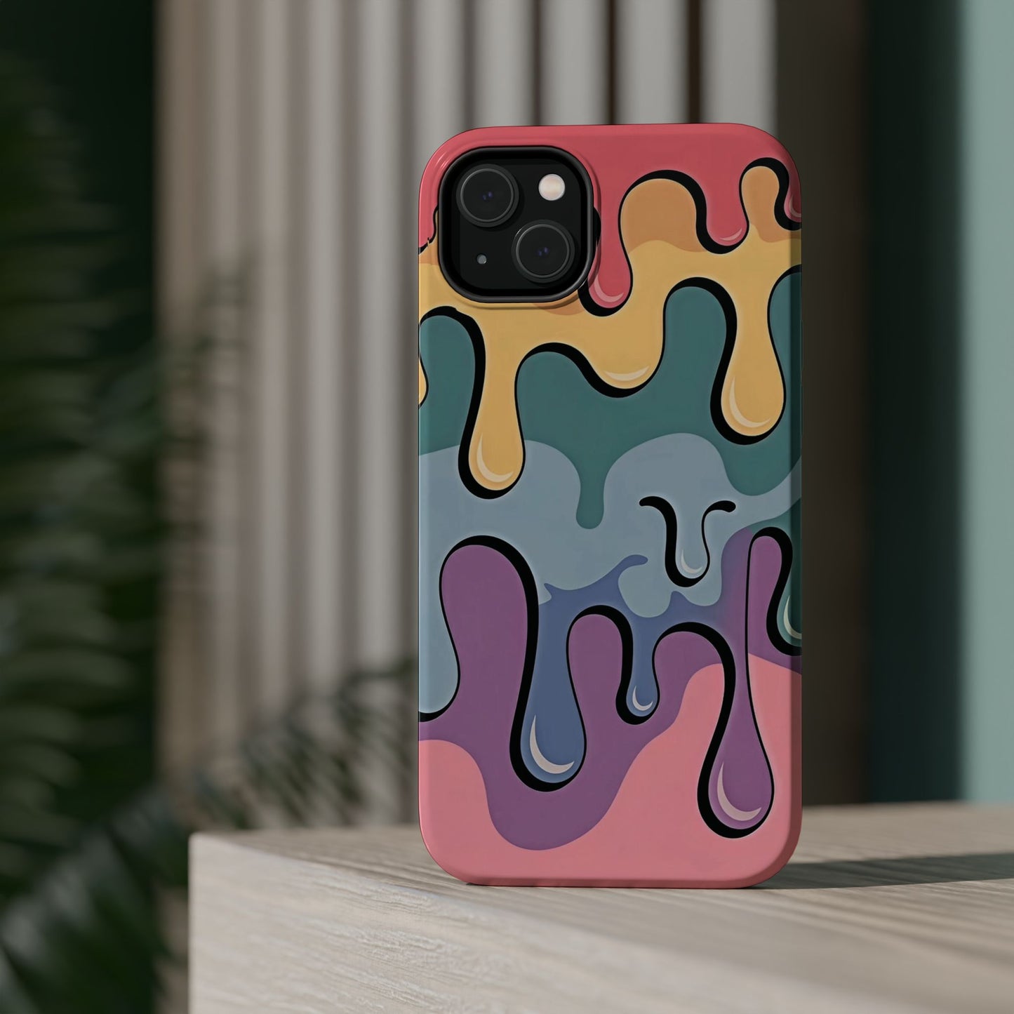 Colorful Drip Magnetic Phone Case — Impact-Resistant iPhone Cover