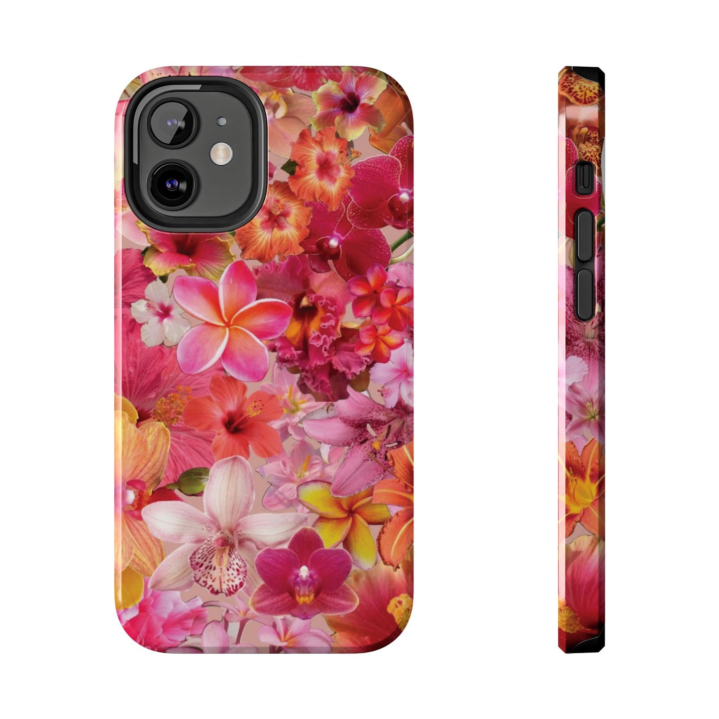 Tough Phone Case — Pink Tropical Floral Orchids Phone Cover