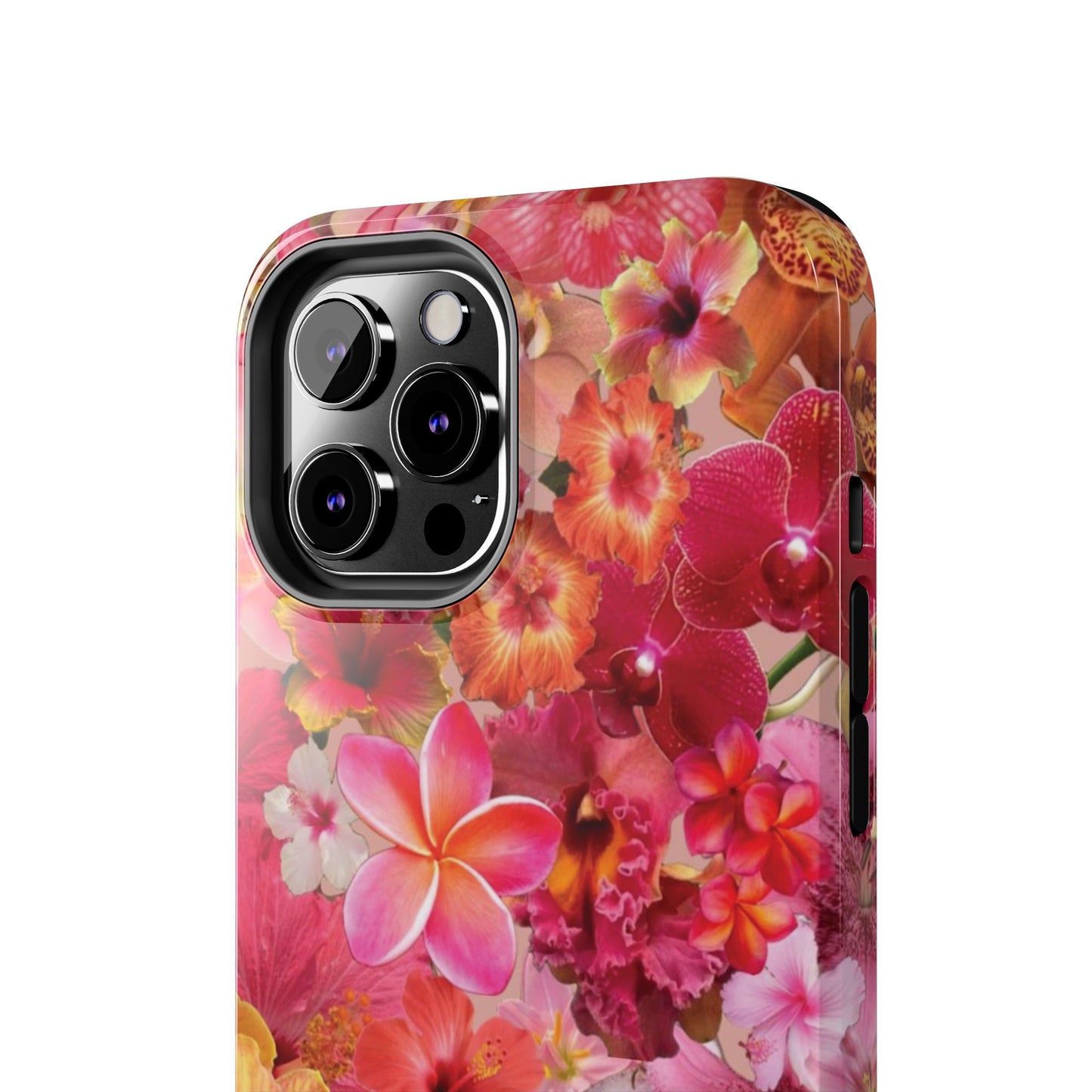 Tough Phone Case — Pink Tropical Floral Orchids Phone Cover
