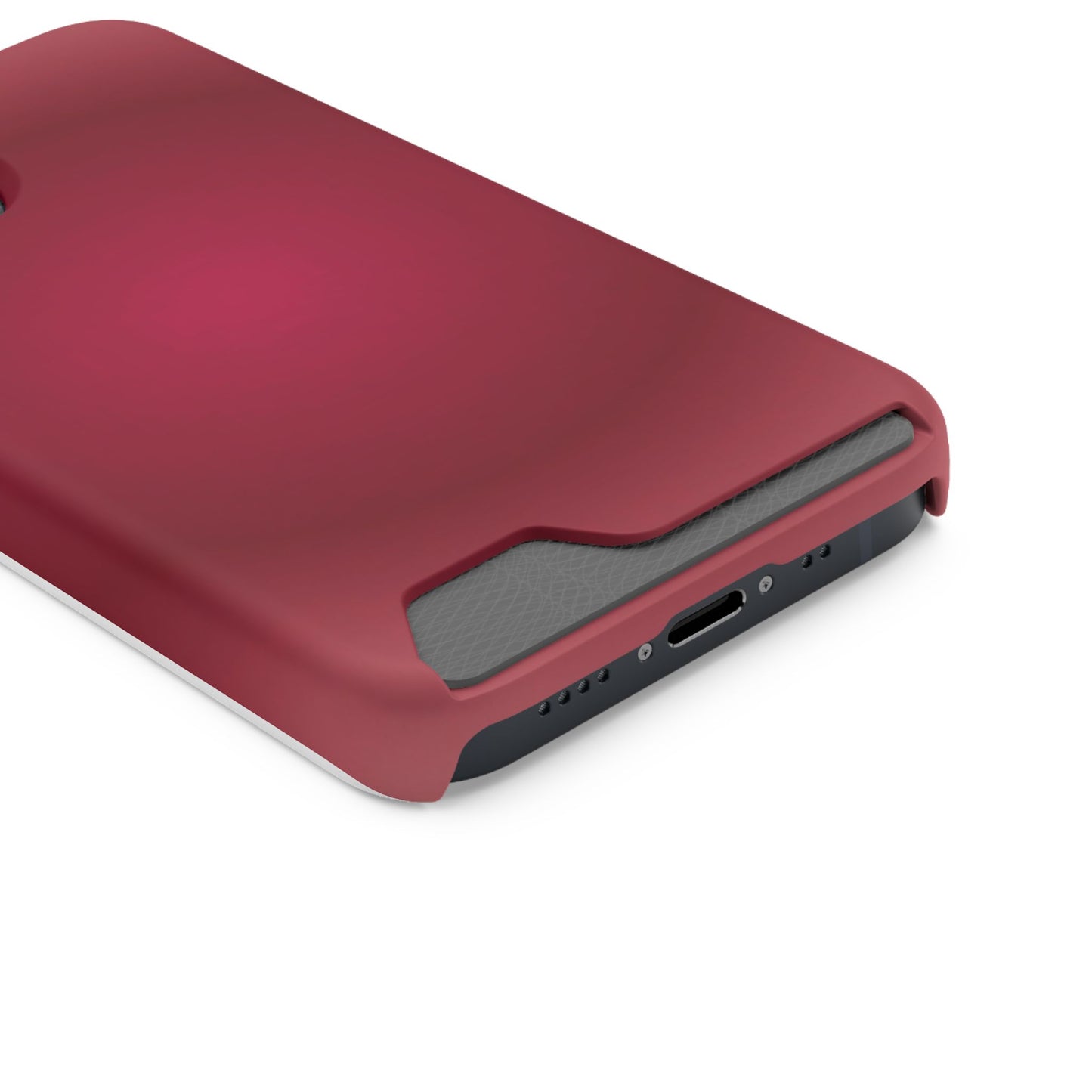 Slim Card-Holder Phone Case — Magnetic Red Wallet Cover