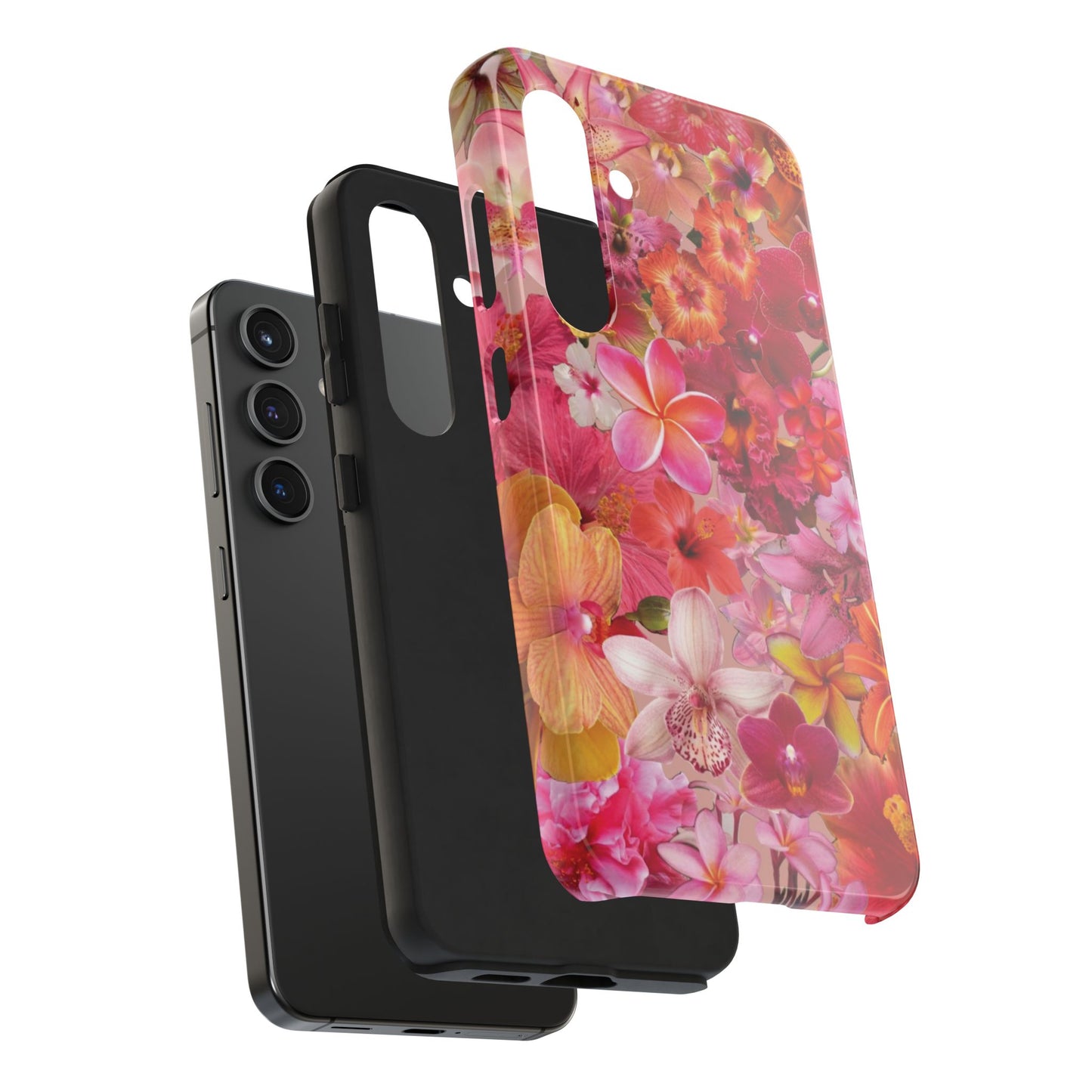 Tough Phone Case — Pink Tropical Floral Orchids Phone Cover
