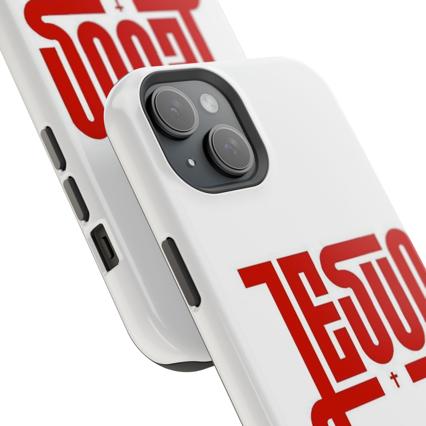 Jesus Magnetic Impact‑Resistant Phone Case — Bold Red Script Christian iPhone Cover