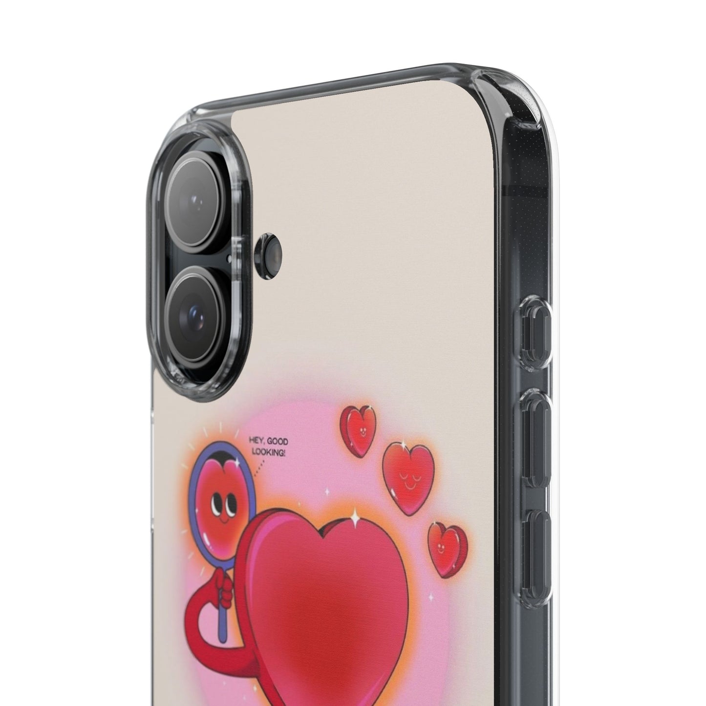 Clear Phone Case — "Be Kind to Yourself" Heart Design