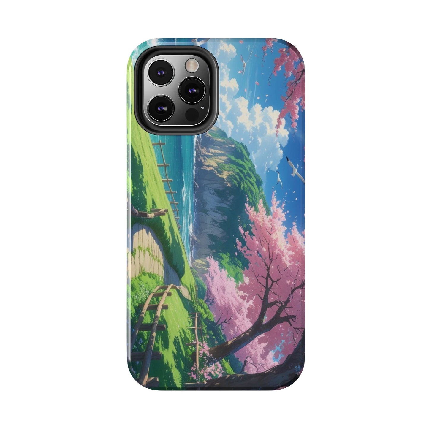 Tough Phone Case — Scenic Cherry Blossom Landscape Phone Cover