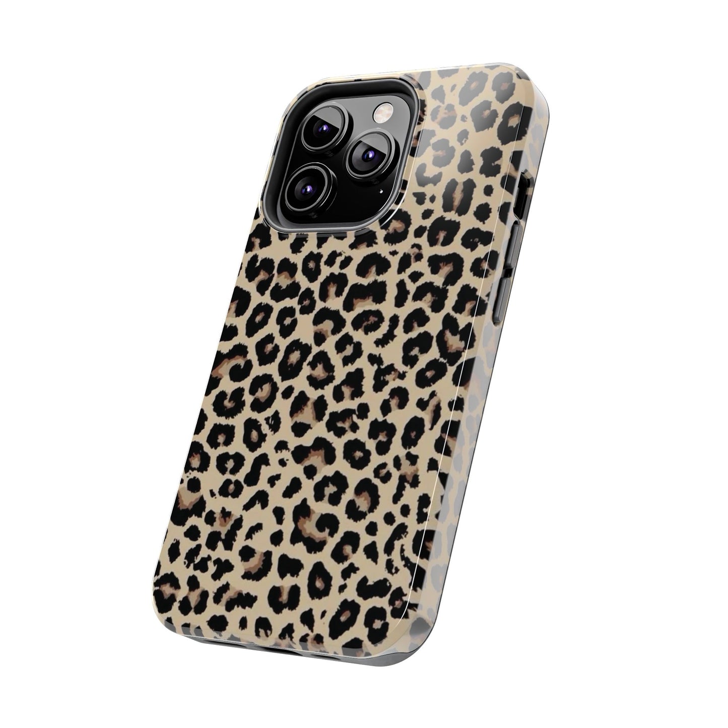Leopard Print Tough Phone Case — Durable Protective iPhone Cover