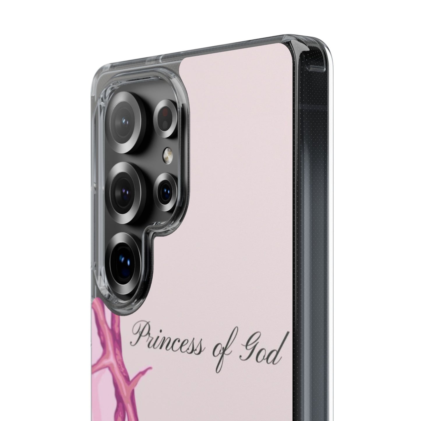 Phone Case — "Princess of God" Pink Crown of Thorns Clear Impact-Resistant Case