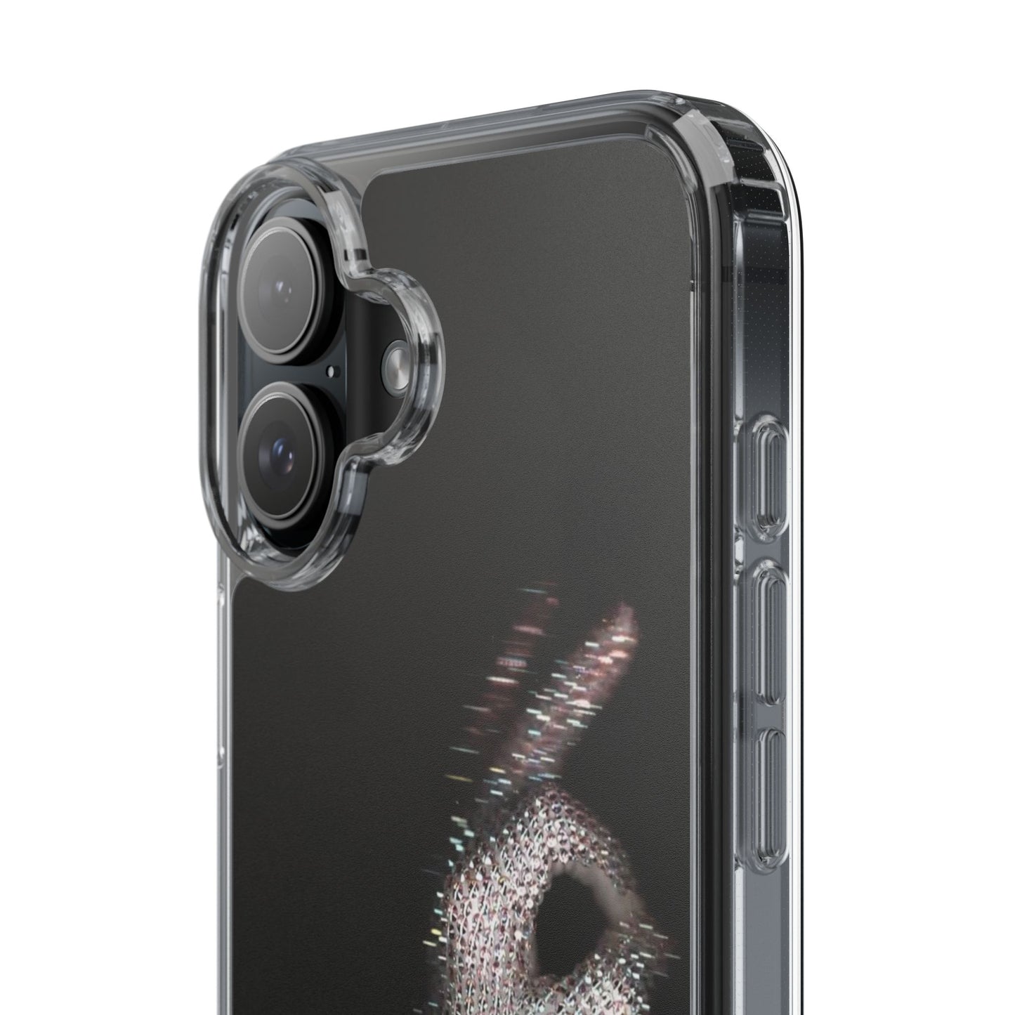 Diamond Glove OK Hand Clear Phone Case
