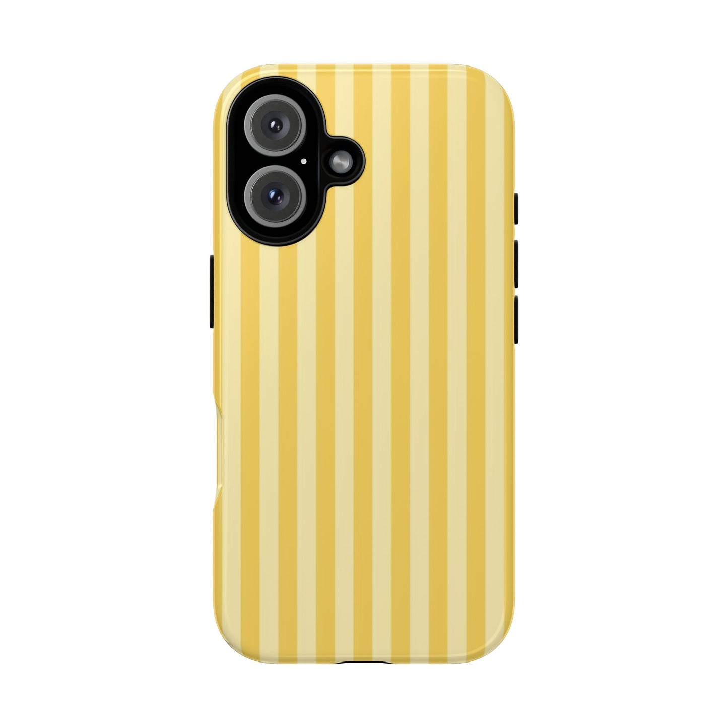 Yellow Stripe Tough Phone Case — Durable Protective iPhone Cover