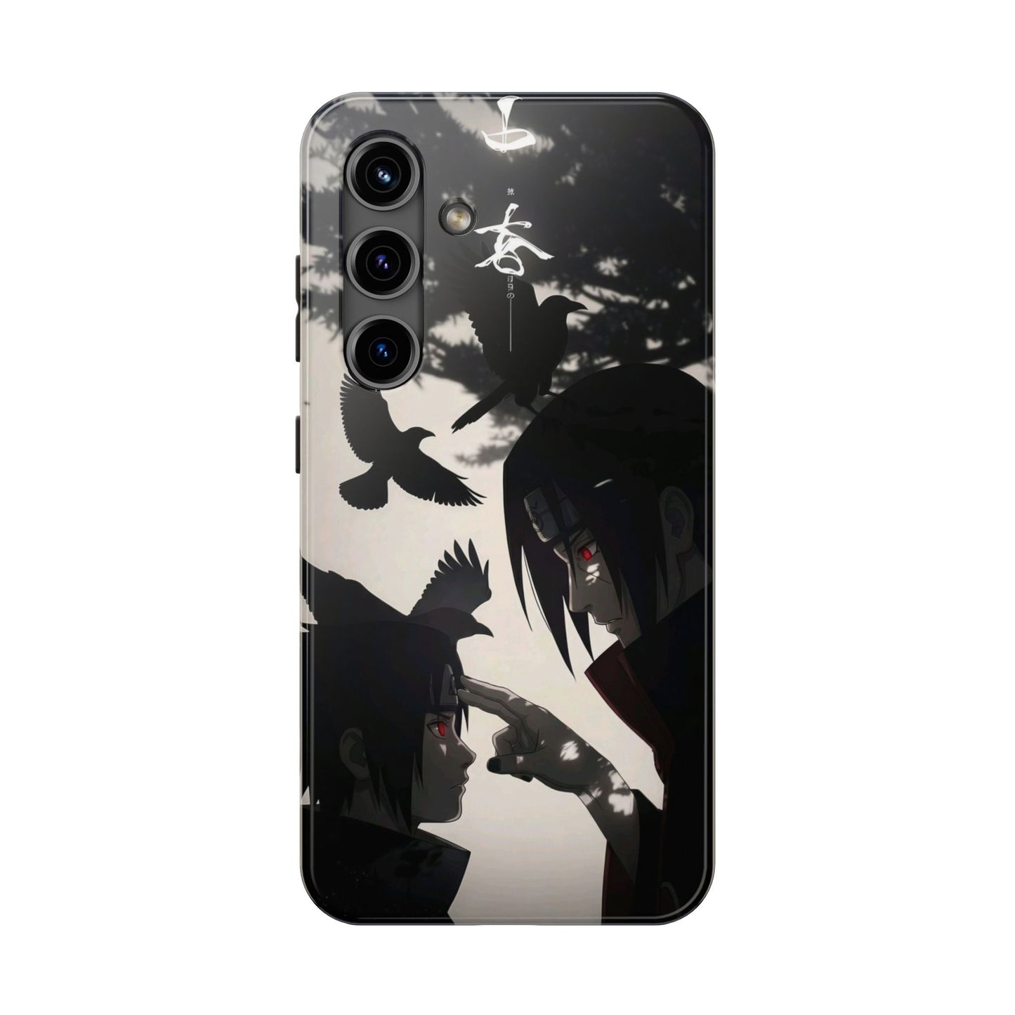 Anime Raven Silhouette Phone Case — Dark Red Eye Tough Protective Case