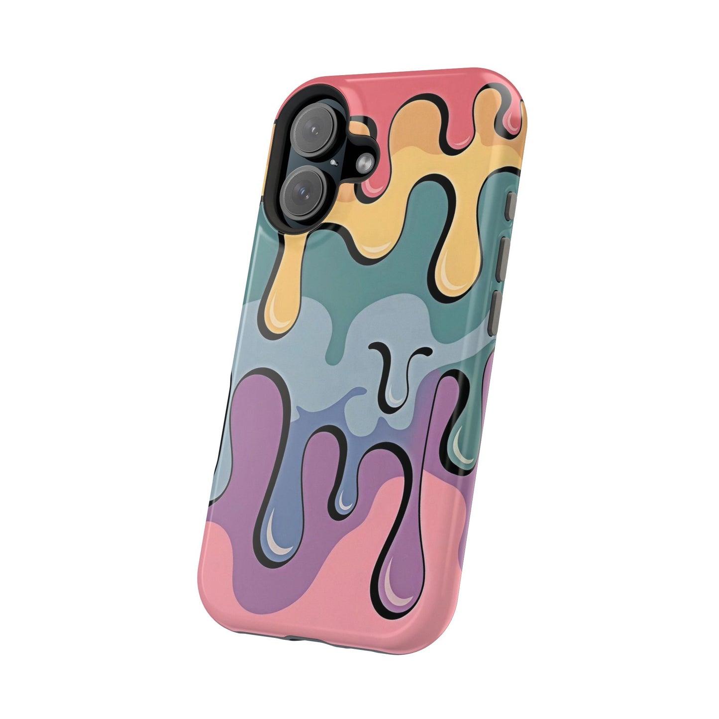 Colorful Drip Magnetic Phone Case — Impact-Resistant iPhone Cover