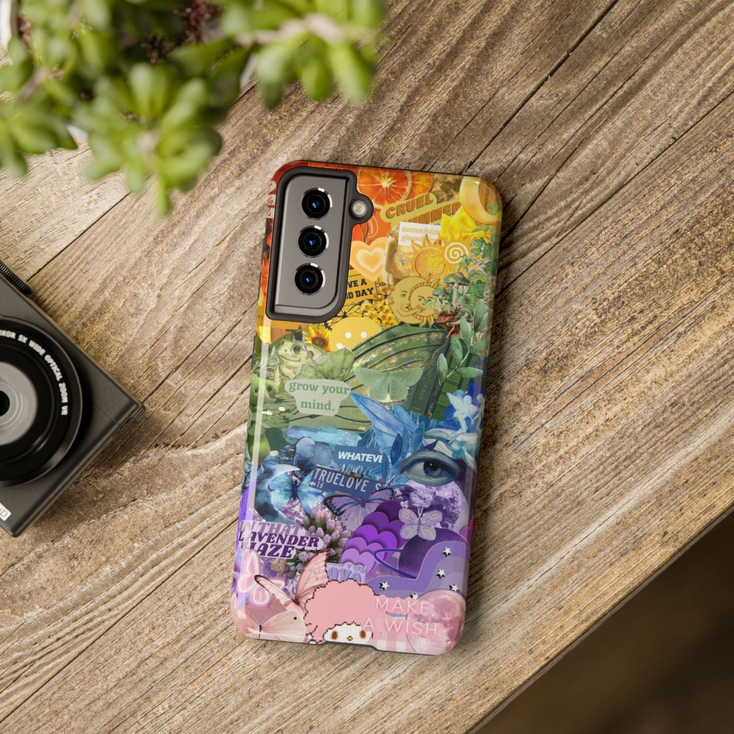 Collage Art Phone Case — 'Grow Your Mind' Lavender Haze Tough Case