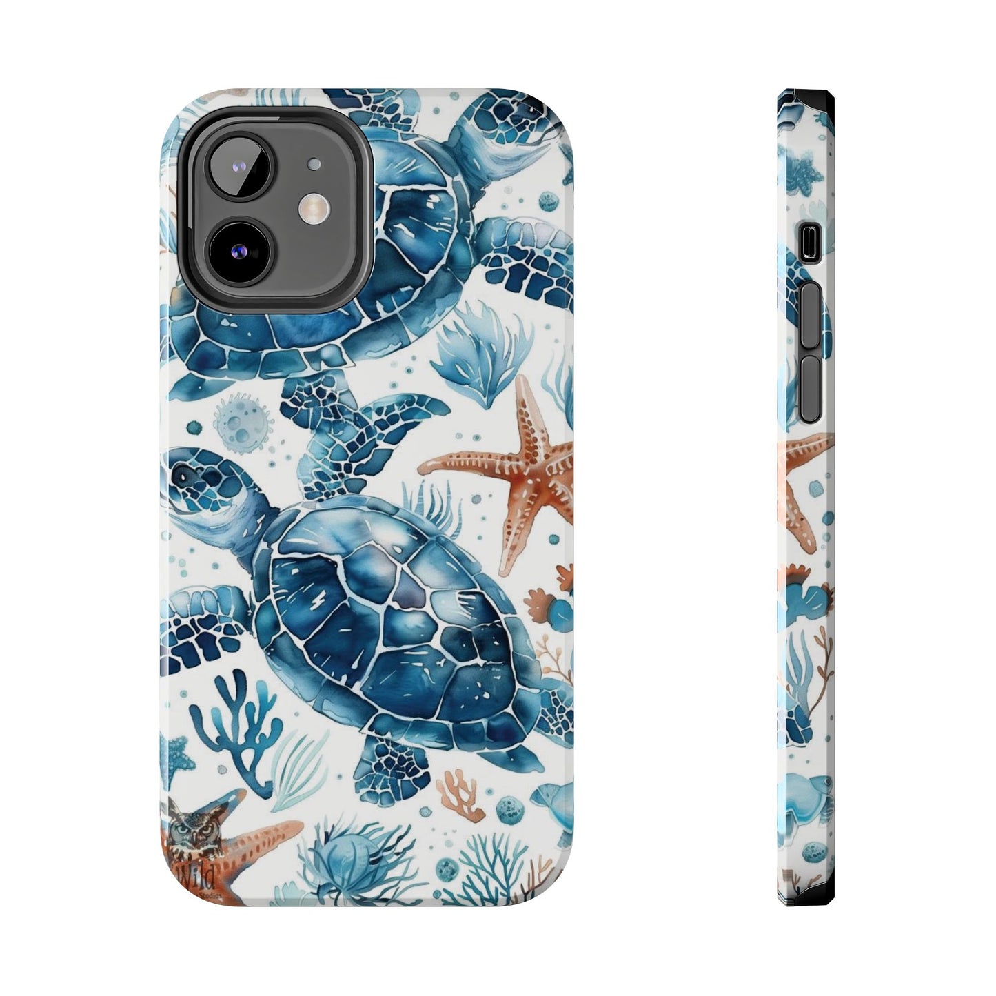Sea Turtle Tough Phone Case — Blue Ocean Marine Life Protective Cover