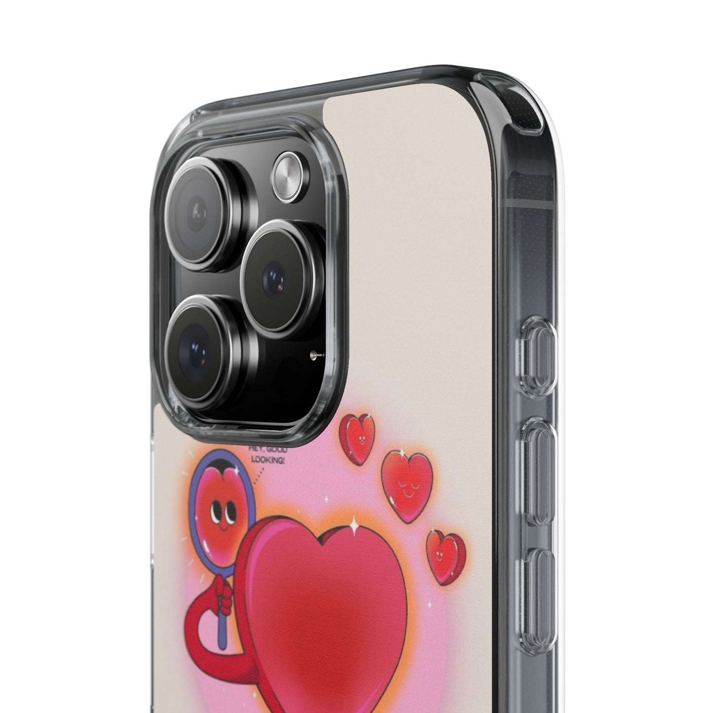 Clear Phone Case — "Be Kind to Yourself" Heart Design