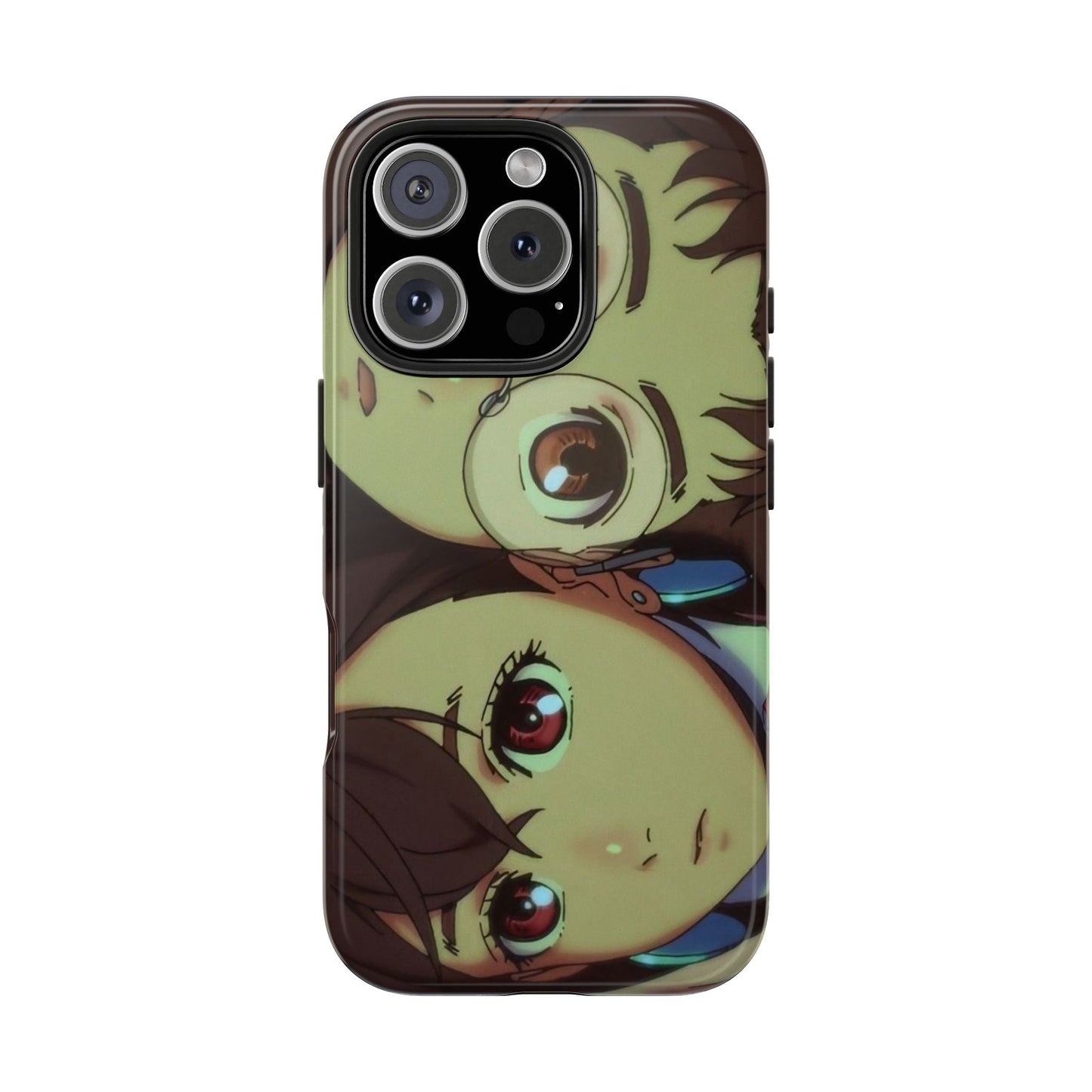 Anime Duo Tough Phone Case — Cute Chibi Sisters Protective Cover